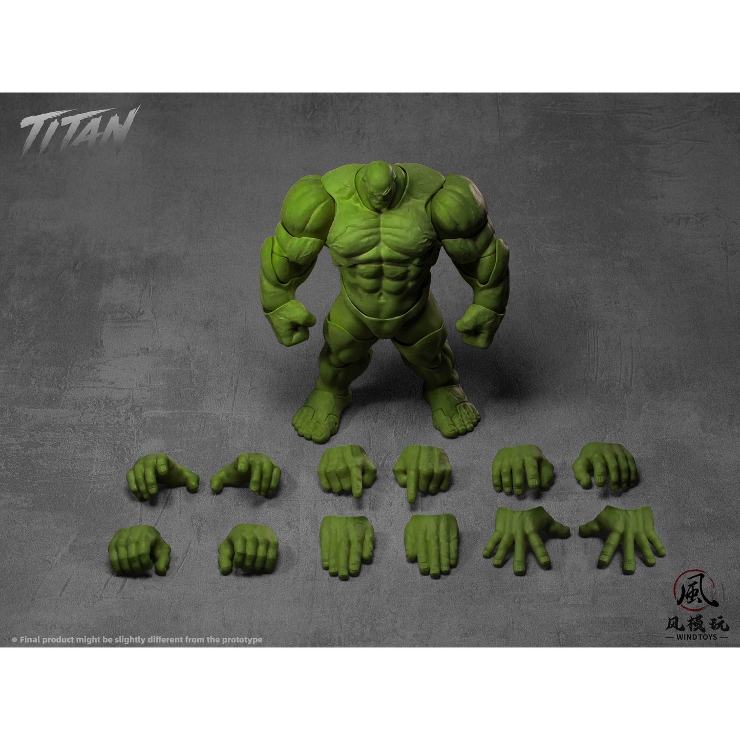 WIND TOYS 1/12スケール 可動フィギュア素体 タイタン FMW010 グリーン