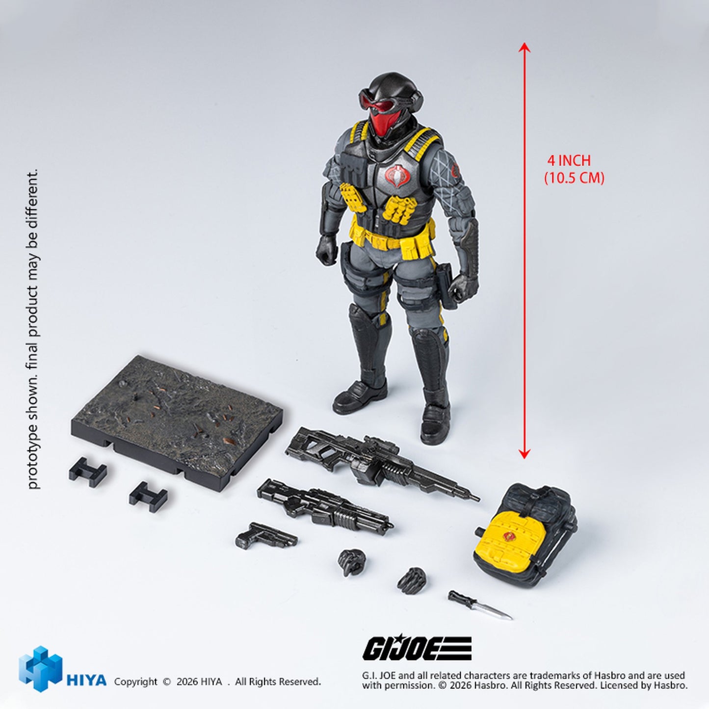 ハイヤーエクジビット・ミニシリーズ 1/18スケール 4インチ 『G.I.ジョー』 コブラヴァイパー(パイソンパトロール版) アクションフィギュア