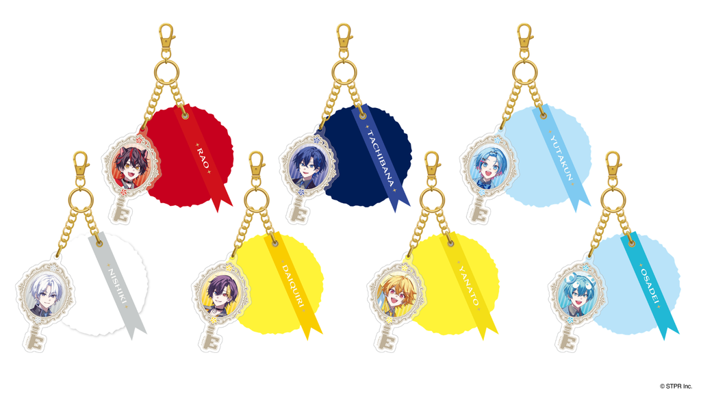 ファー付きアクリルキーホルダー