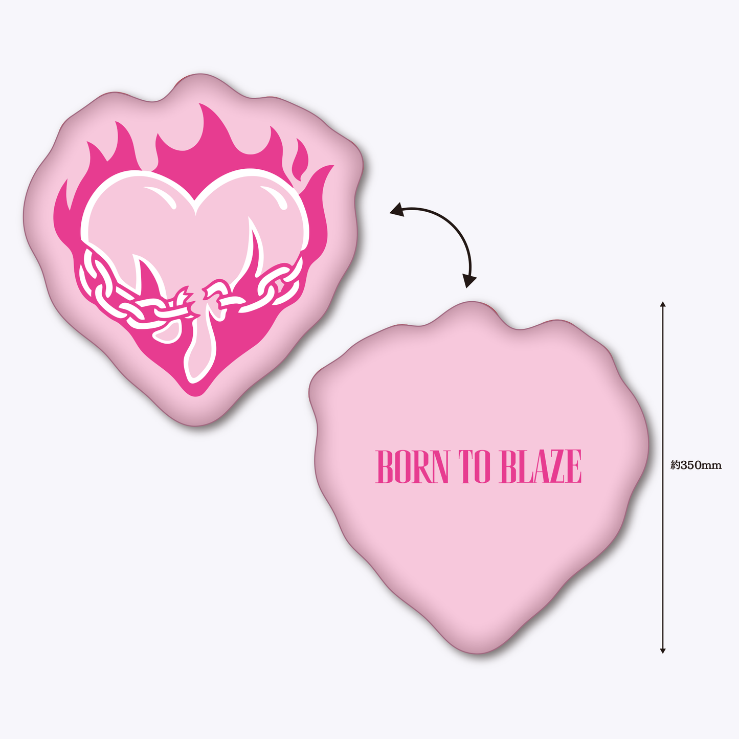 【BORN TO BLAZE】  BLAZE HEARTハートクッション(SAKURA)
