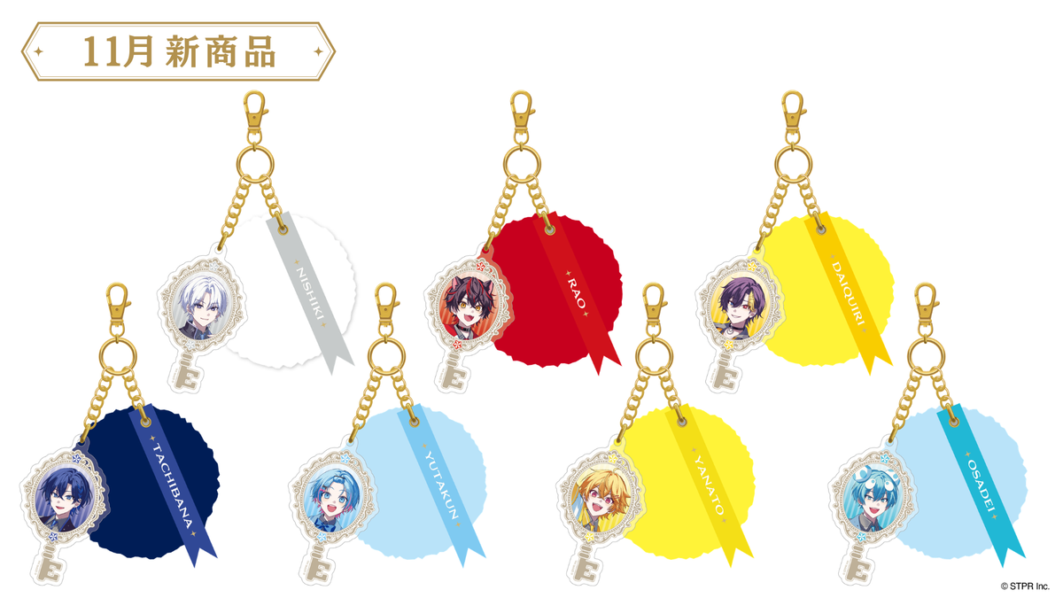 ファー付きアクリルキーホルダー