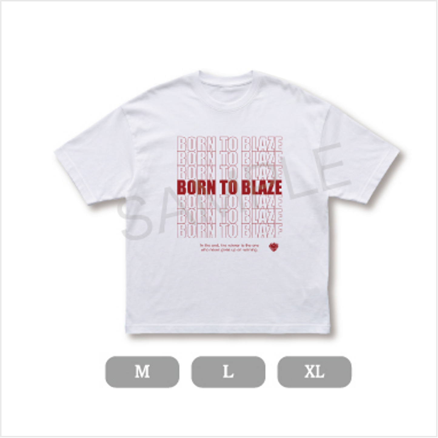 【BORN TO BLAZE】  BORN TO BLAZEロゴTシャツ(White)