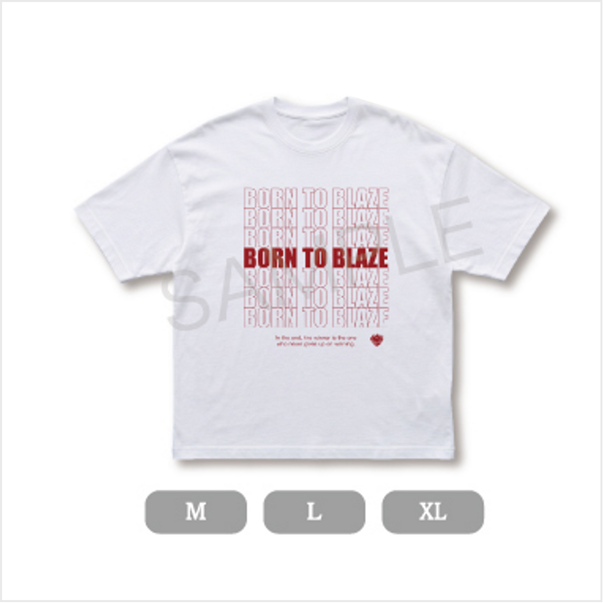 命の燃やし方祭　BORN TO BLAZE Tシャツ ホワイト Lサイズ BORN TO BLAZE】 BORN TO BLAZEロゴTシャツ(White) – Cyber Goods Store