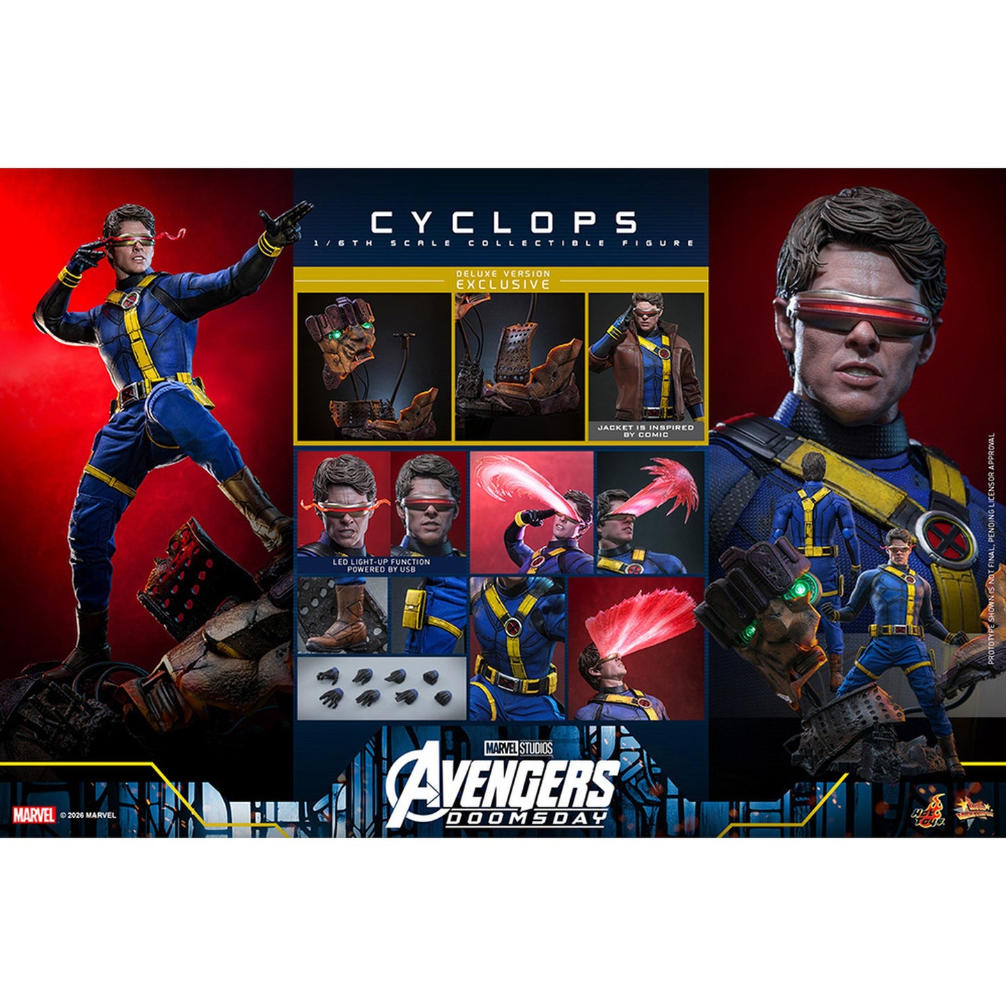 【ムービー・マスターピース】 『アベンジャーズ／ドゥームズデイ』 1/6スケールフィギュア サイクロップス（デラックス版）