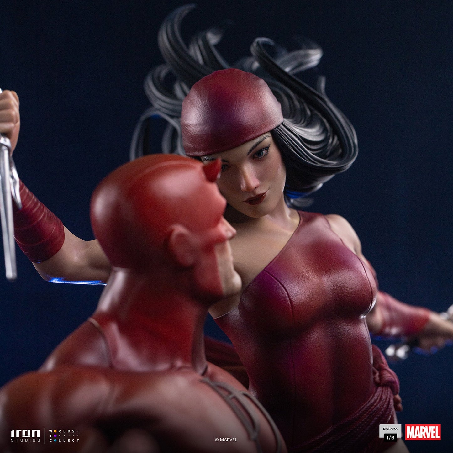 『マーベル』 【アイアン・スタジオ スタチュー】 「ジオラマ」 1/6スケール デアデビル＆エレクトラ［コミック］