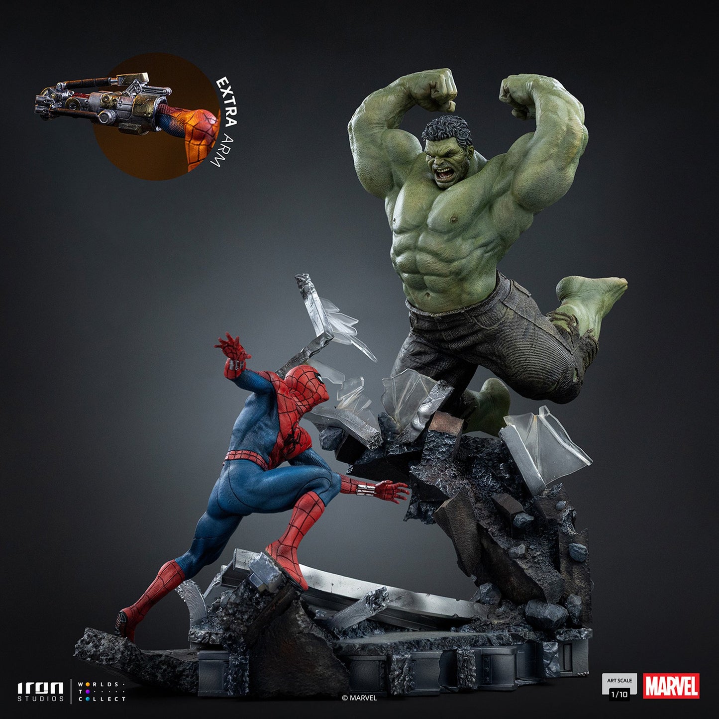 『マーベル』 【アイアン・スタジオ スタチュー】 「アートスケール」 1/10スケール スパイダーマン vs ハルク［映画『スパイダーマン：ブランド・ニュー・デイ』］