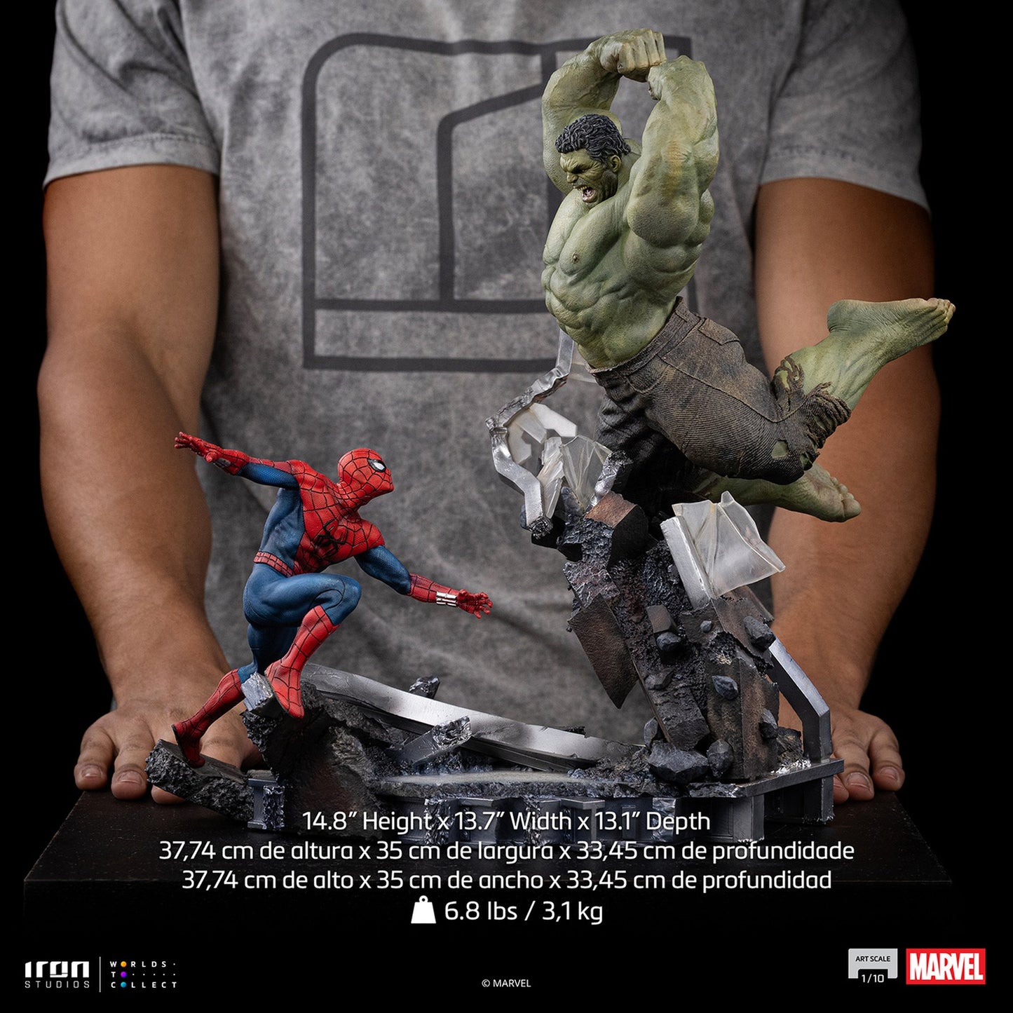 『マーベル』 【アイアン・スタジオ スタチュー】 「アートスケール」 1/10スケール スパイダーマン vs ハルク［映画『スパイダーマン：ブランド・ニュー・デイ』］