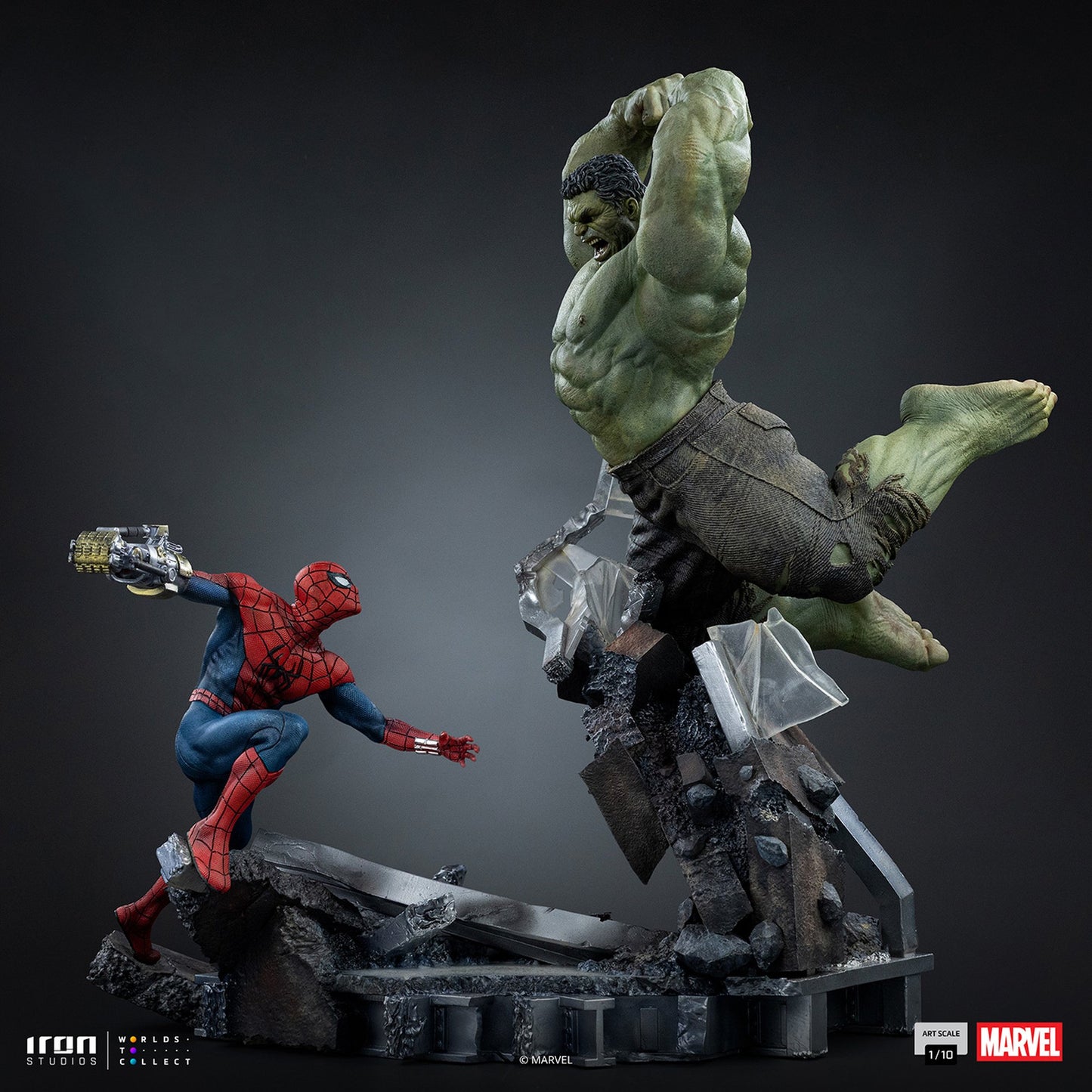 『マーベル』 【アイアン・スタジオ スタチュー】 「アートスケール」 1/10スケール スパイダーマン vs ハルク［映画『スパイダーマン：ブランド・ニュー・デイ』］