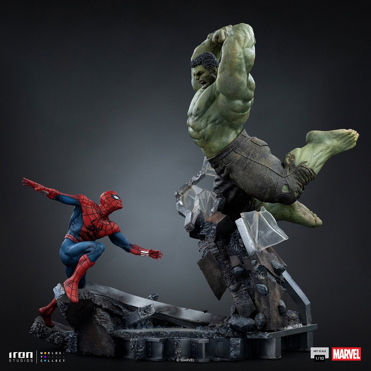 『マーベル』 【アイアン・スタジオ スタチュー】 「アートスケール」 1/10スケール スパイダーマン vs ハルク［映画『スパイダーマン：ブランド・ニュー・デイ』］