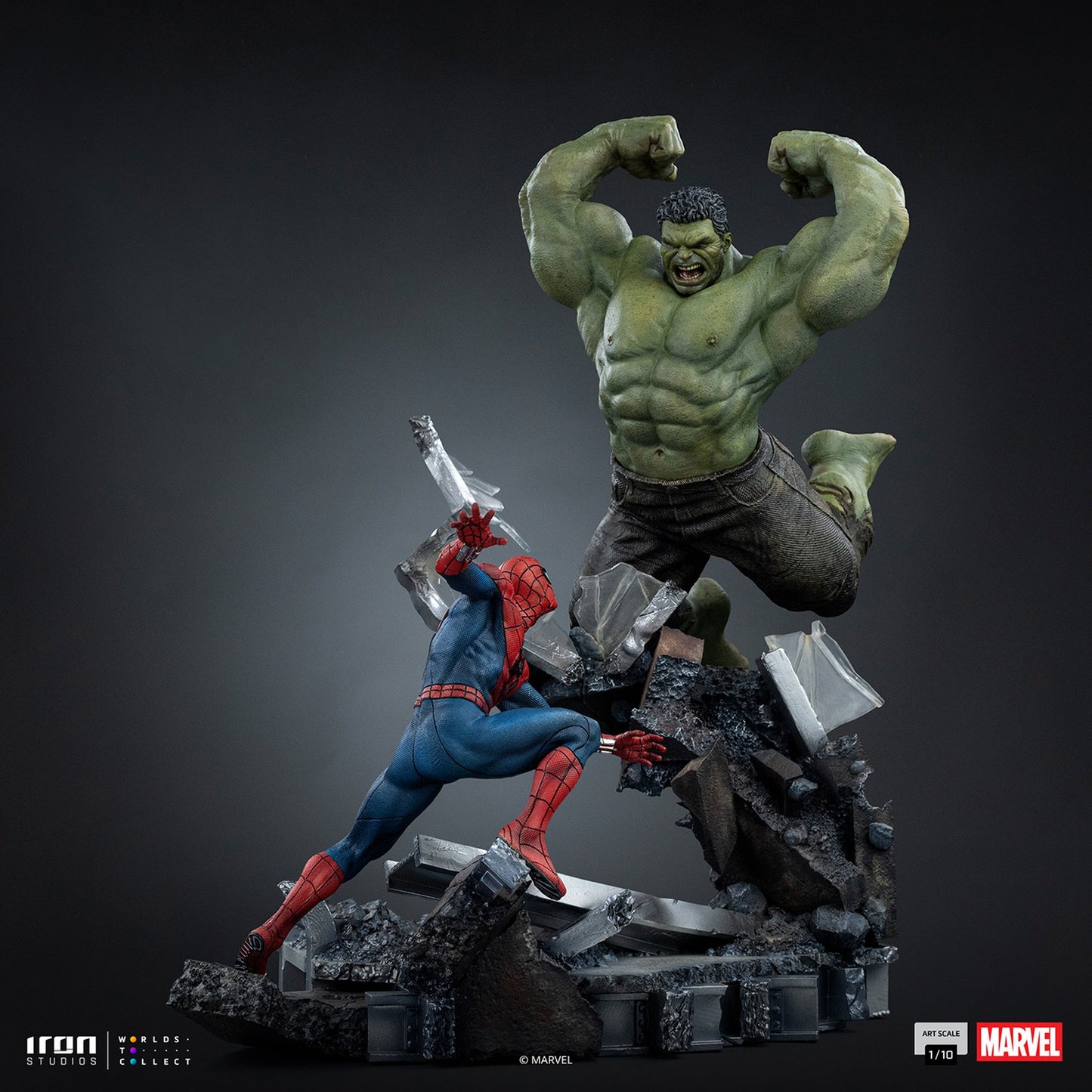 『マーベル』 【アイアン・スタジオ スタチュー】 「アートスケール」 1/10スケール スパイダーマン vs ハルク［映画『スパイダーマン：ブランド・ニュー・デイ』］