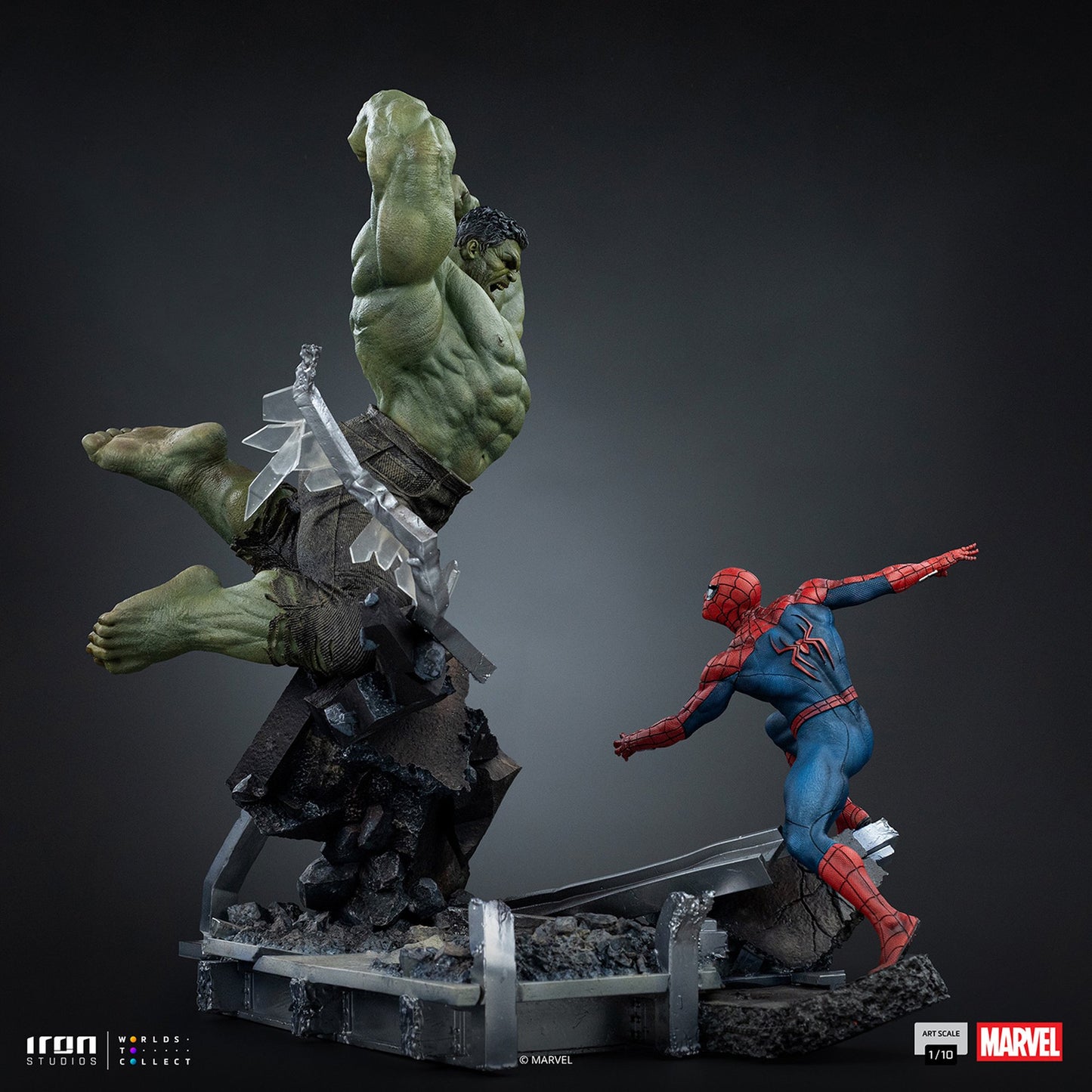『マーベル』 【アイアン・スタジオ スタチュー】 「アートスケール」 1/10スケール スパイダーマン vs ハルク［映画『スパイダーマン：ブランド・ニュー・デイ』］