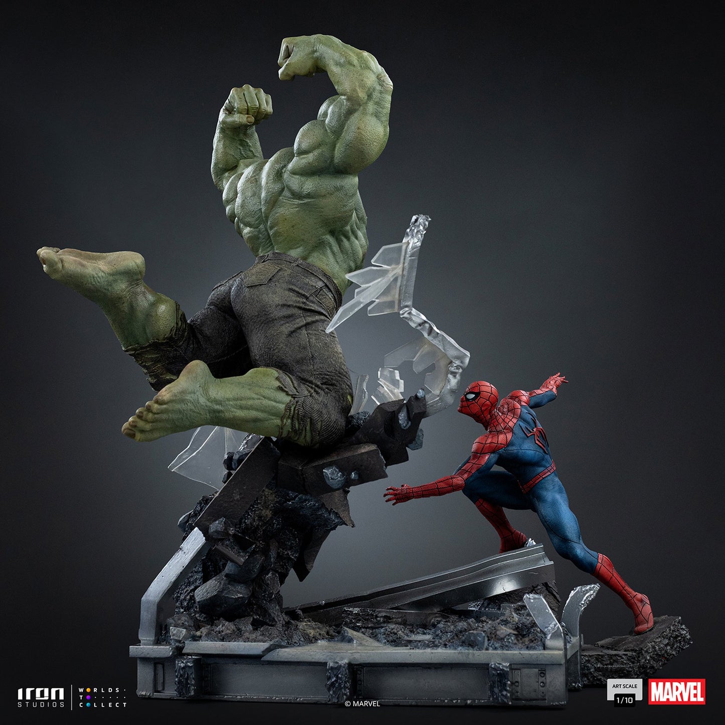 『マーベル』 【アイアン・スタジオ スタチュー】 「アートスケール」 1/10スケール スパイダーマン vs ハルク［映画『スパイダーマン：ブランド・ニュー・デイ』］