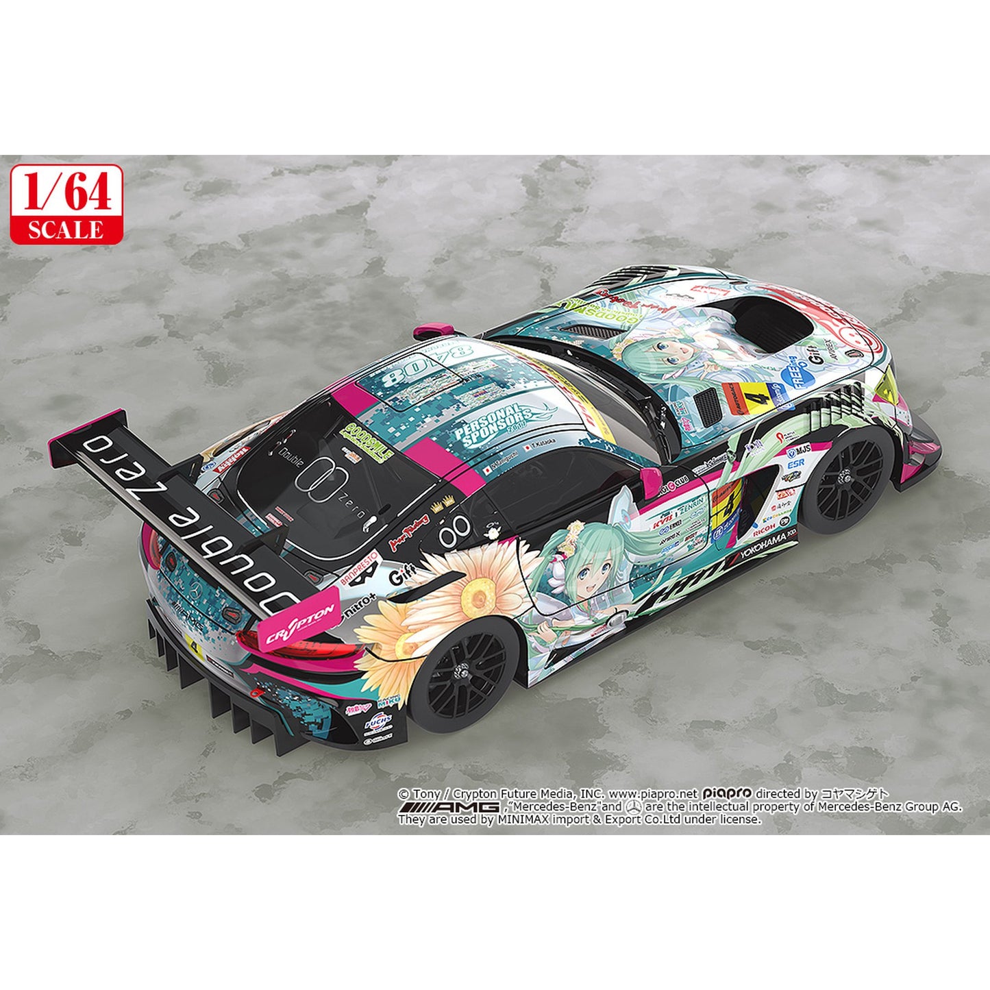 1/64 『初音ミク GTプロジェクト』 グッドスマイル 初音ミク AMG 2017 SUPER GT Ver.【再販】