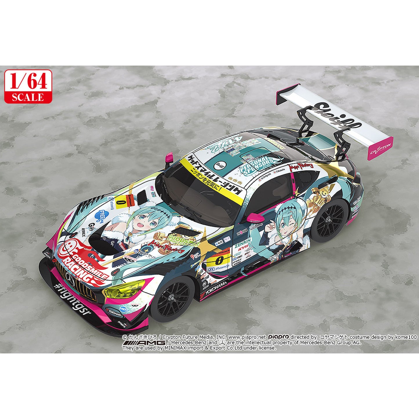 1/64 『初音ミク GTプロジェクト』 グッドスマイル 初音ミク AMG 2018 SUPER GT Ver.【再販】
