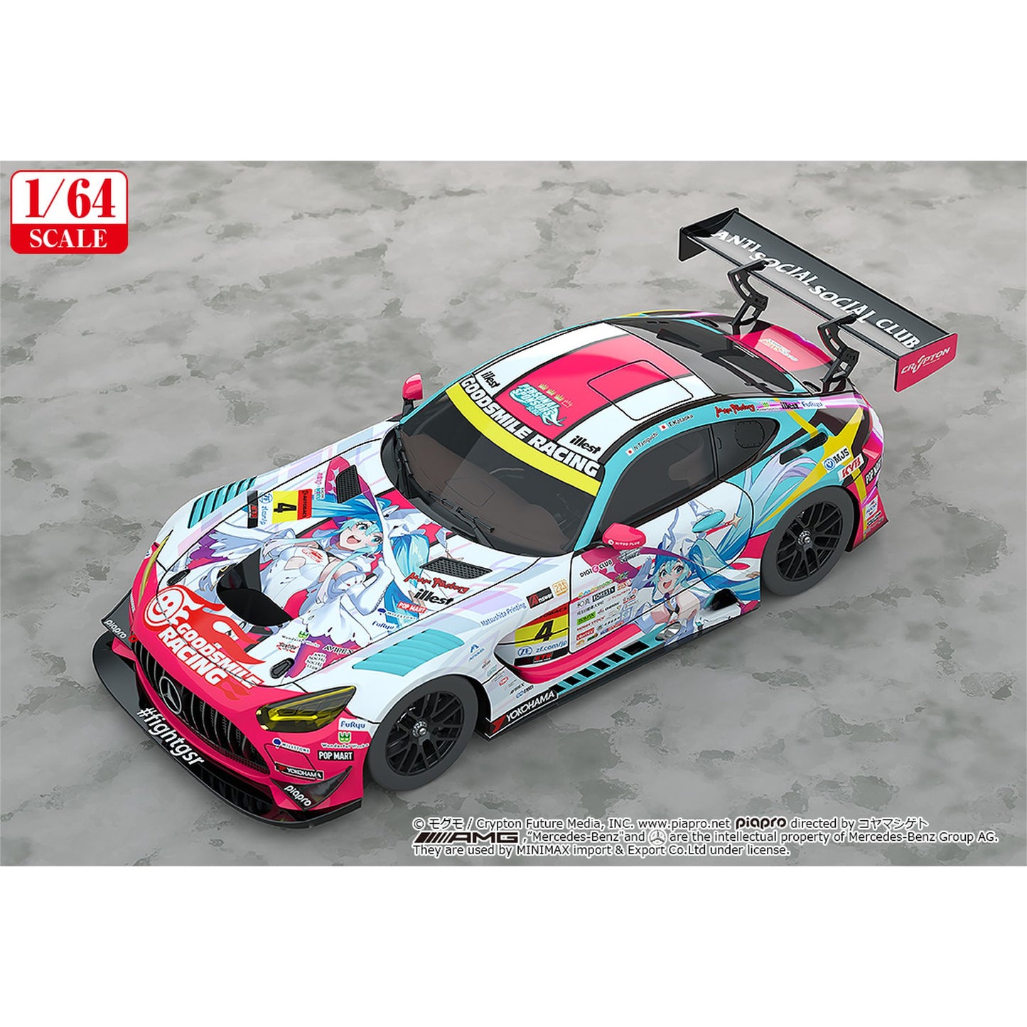 1/64 『初音ミク GTプロジェクト』 グッドスマイル 初音ミク AMG 2024 開幕戦Ver.【二次再販】