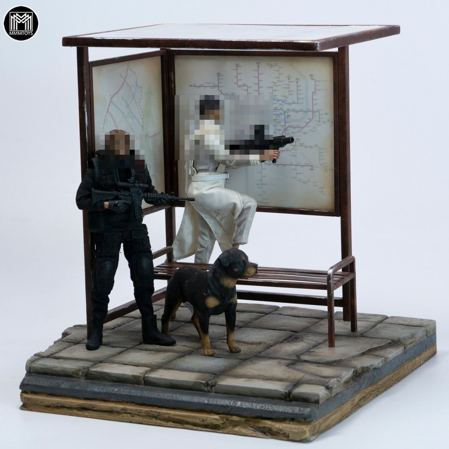 MMMトイズ 1/12 バスストップ ジオラマベース
