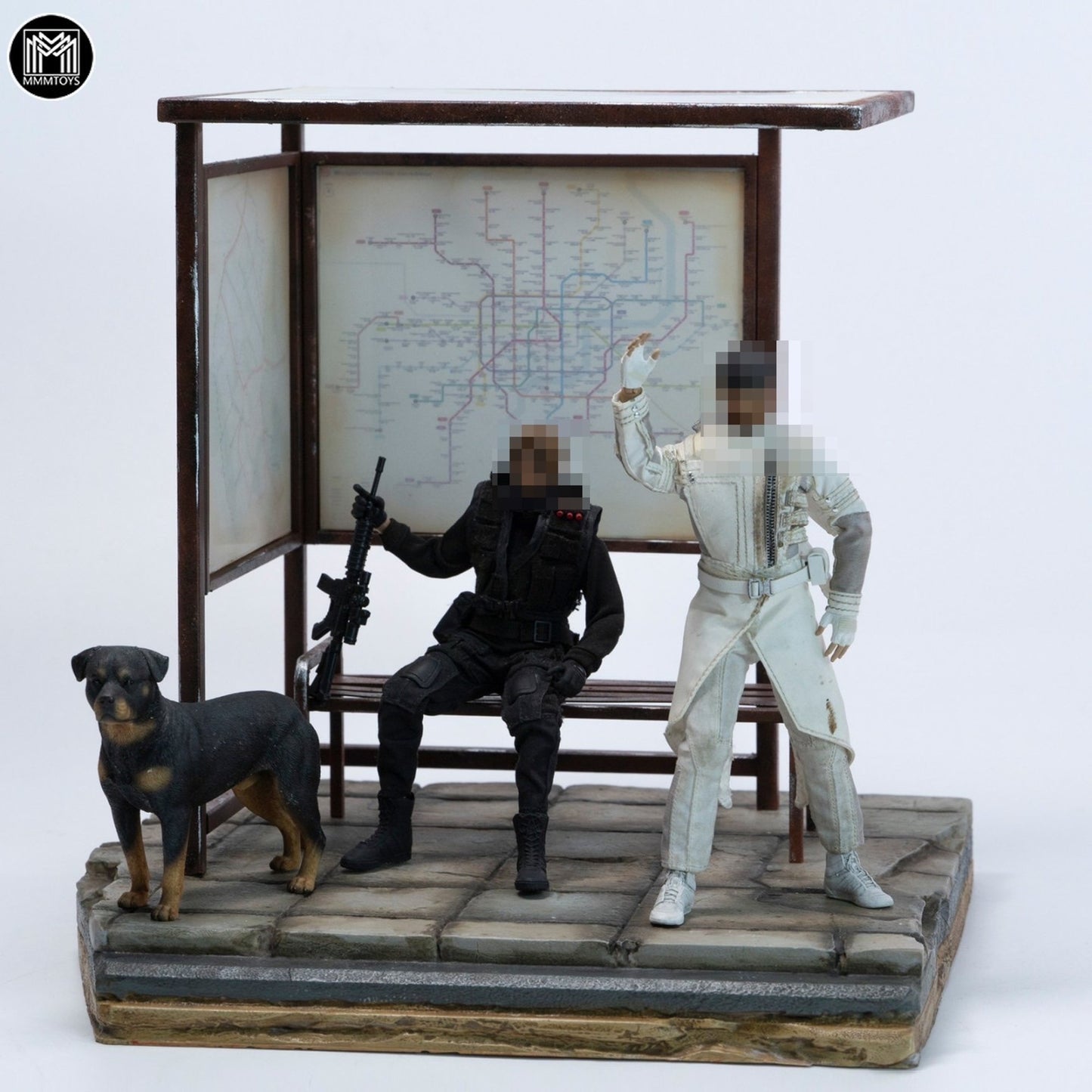 MMMトイズ 1/12 バスストップ ジオラマベース