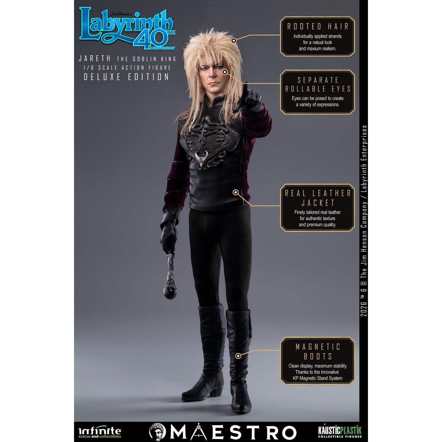 ラビリンス/ ジャレス ザ・ゴブリンキング 1/6 アクションフィギュア DELUXE エディション
