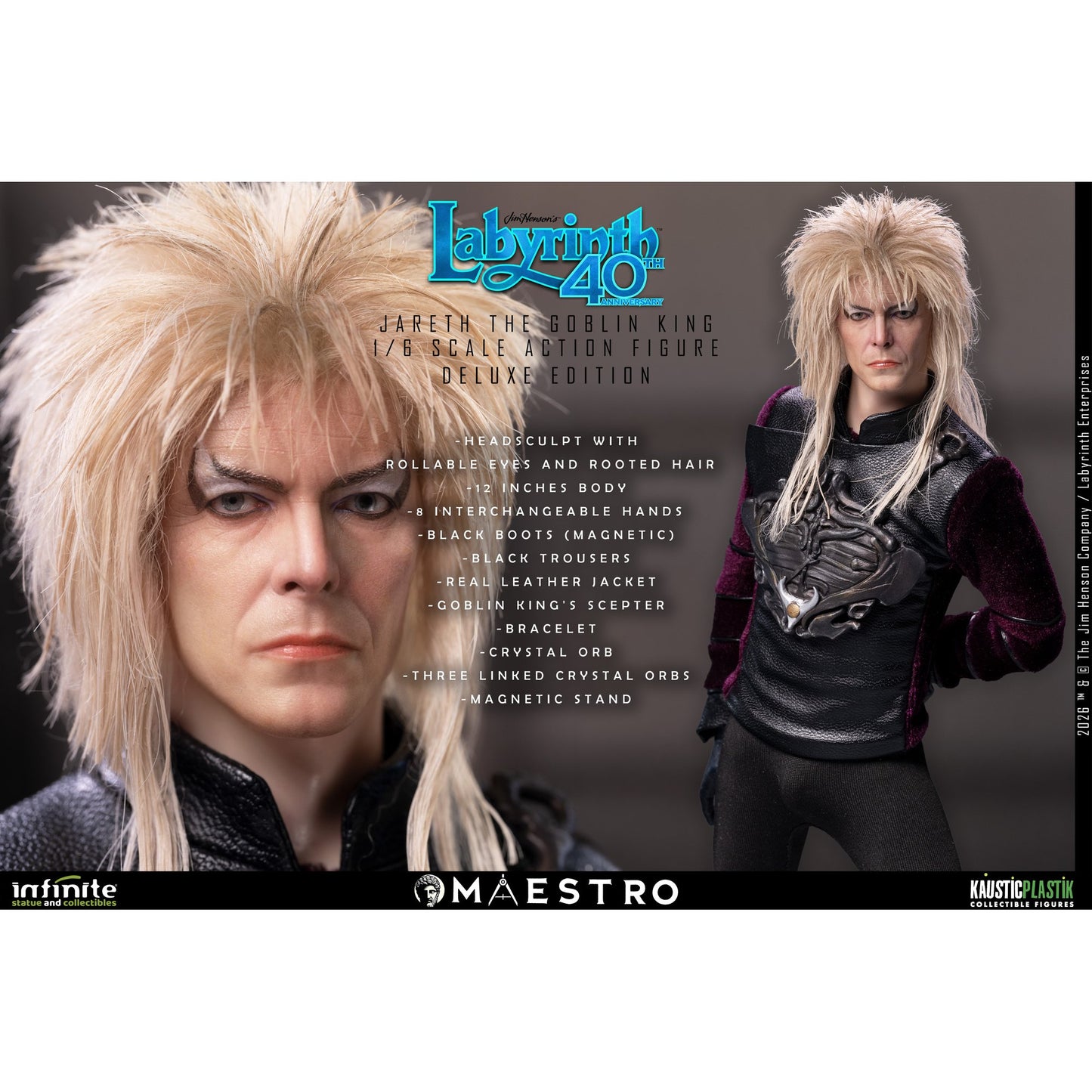 ラビリンス/ ジャレス ザ・ゴブリンキング 1/6 アクションフィギュア DELUXE エディション
