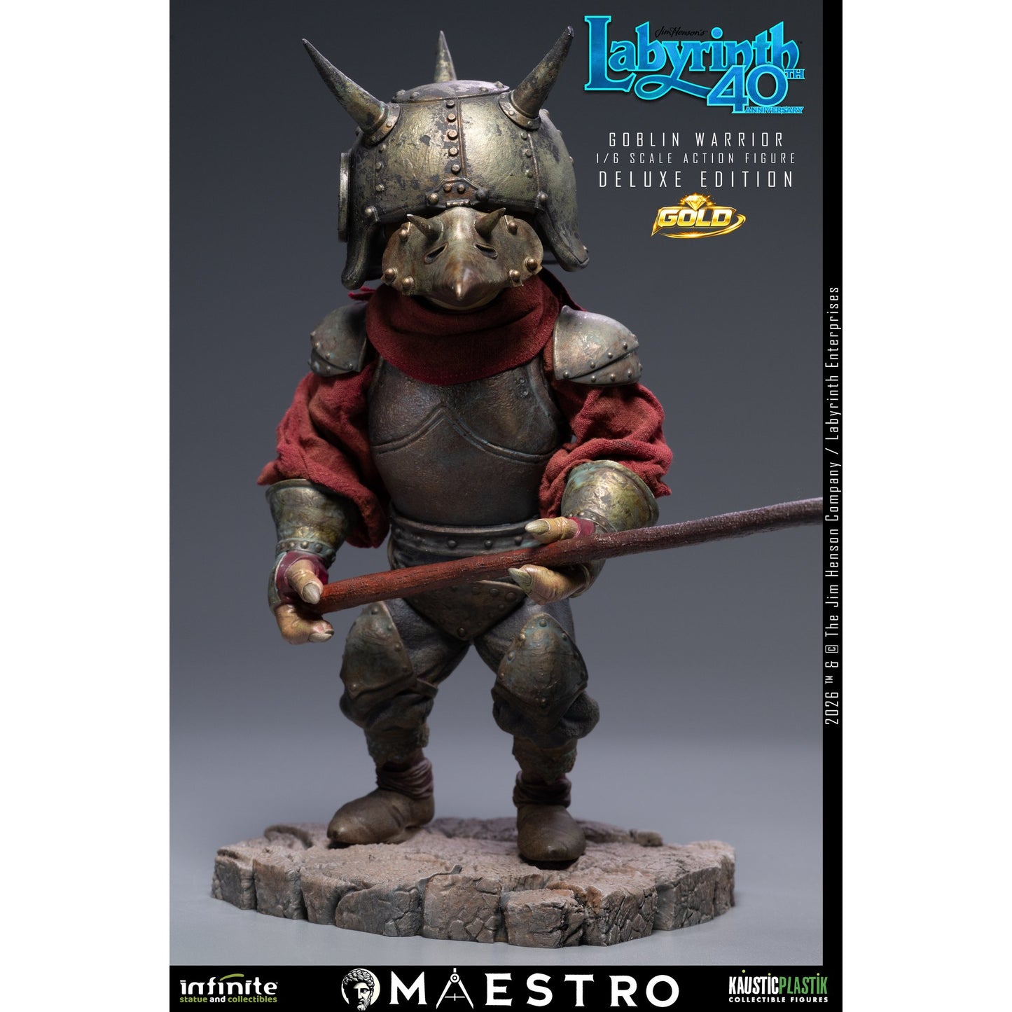 ラビリンス/ ジャレス ザ・ゴブリンキング 1/6 アクションフィギュア DELUXE GOLD エディション