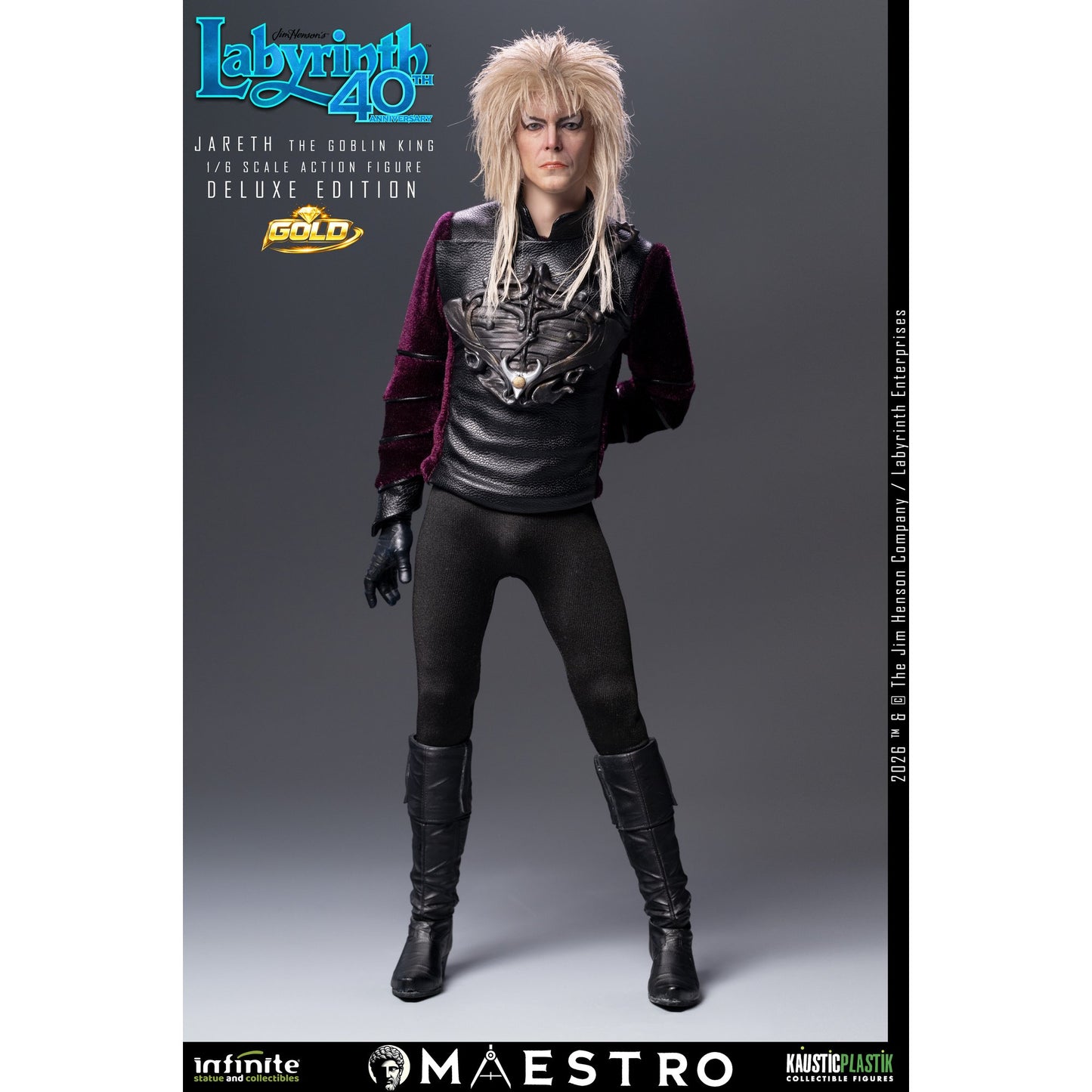 ラビリンス/ ジャレス ザ・ゴブリンキング 1/6 アクションフィギュア DELUXE GOLD エディション