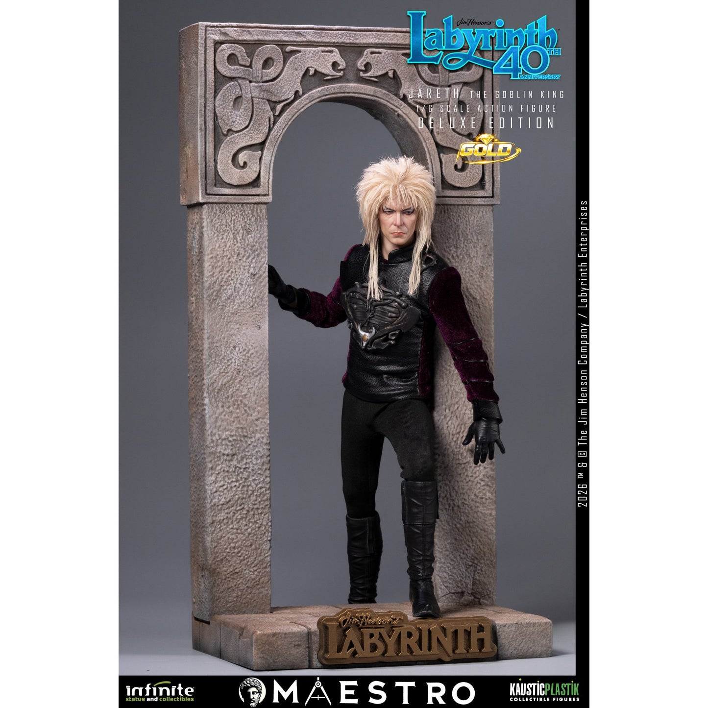 ラビリンス/ ジャレス ザ・ゴブリンキング 1/6 アクションフィギュア DELUXE GOLD エディション