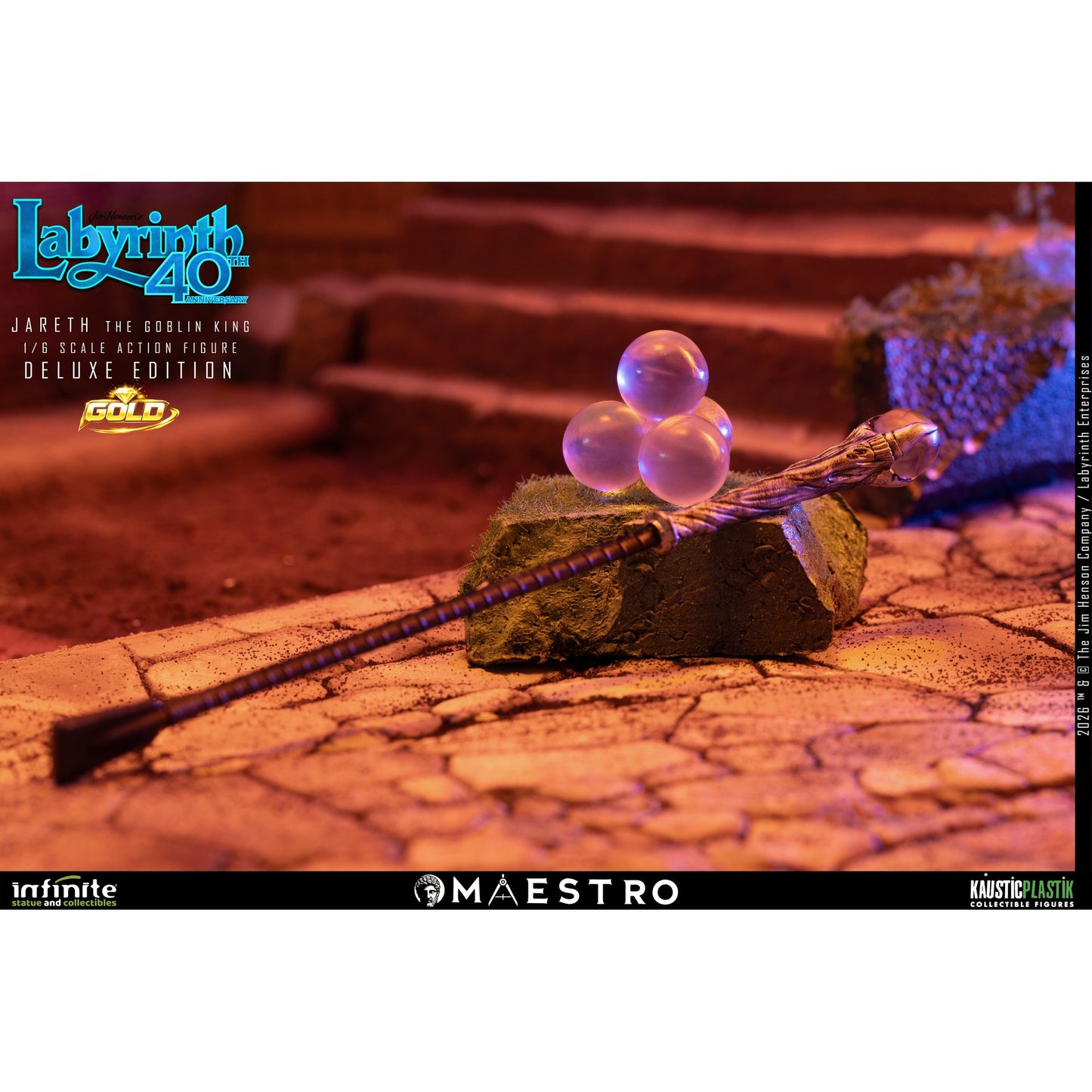 ラビリンス/ ジャレス ザ・ゴブリンキング 1/6 アクションフィギュア DELUXE GOLD エディション
