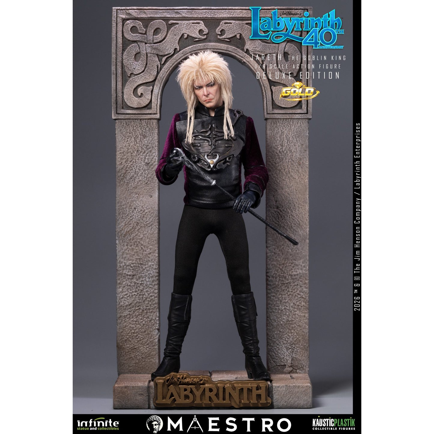 ラビリンス/ ジャレス ザ・ゴブリンキング 1/6 アクションフィギュア DELUXE GOLD エディション