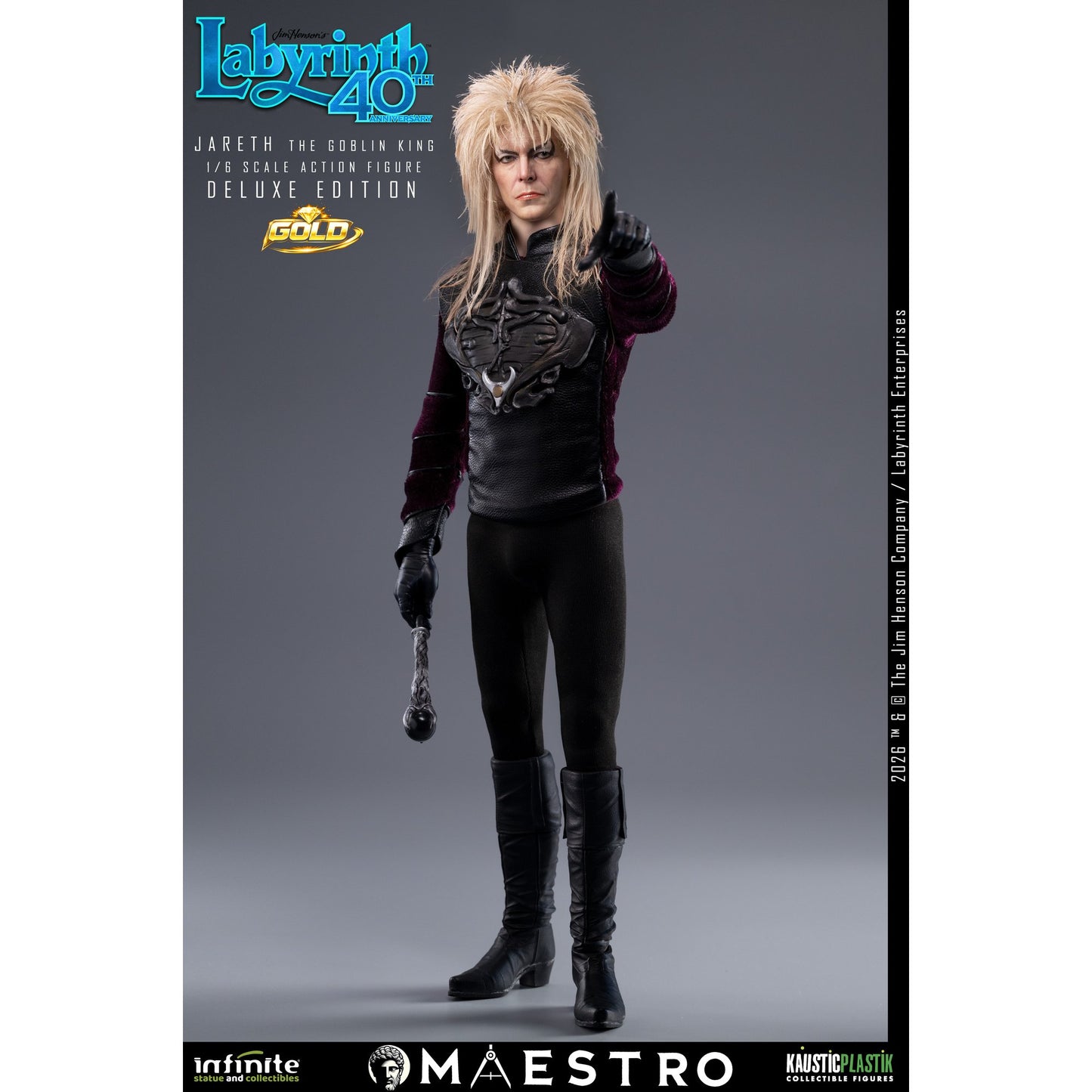 ラビリンス/ ジャレス ザ・ゴブリンキング 1/6 アクションフィギュア DELUXE GOLD エディション
