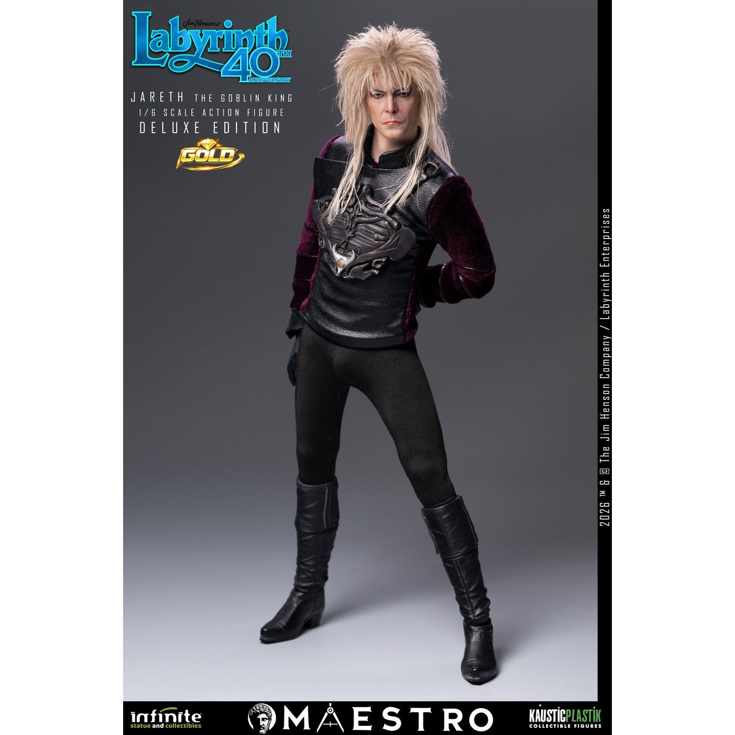 ラビリンス/ ジャレス ザ・ゴブリンキング 1/6 アクションフィギュア DELUXE GOLD エディション