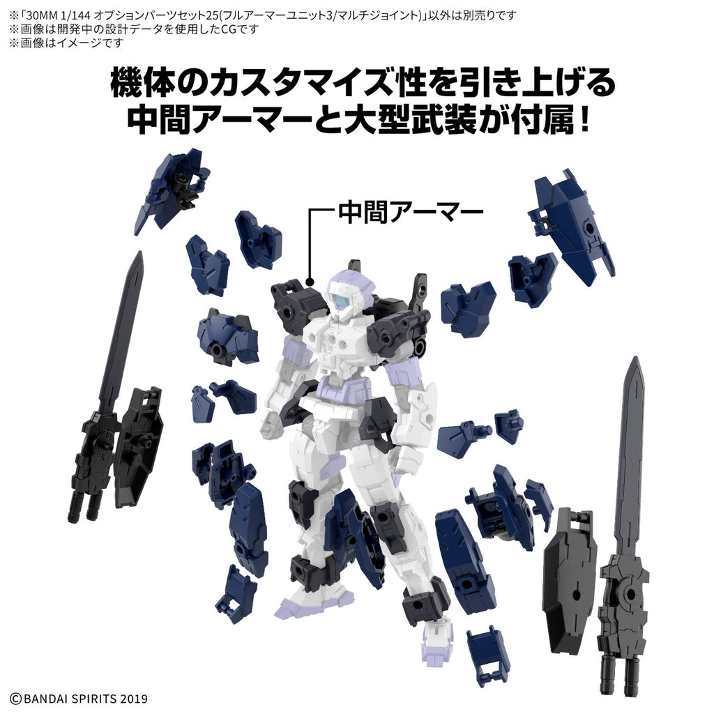 30MM 1/144 オプションパーツセット25(フルアーマーユニット3/マルチジョイント)