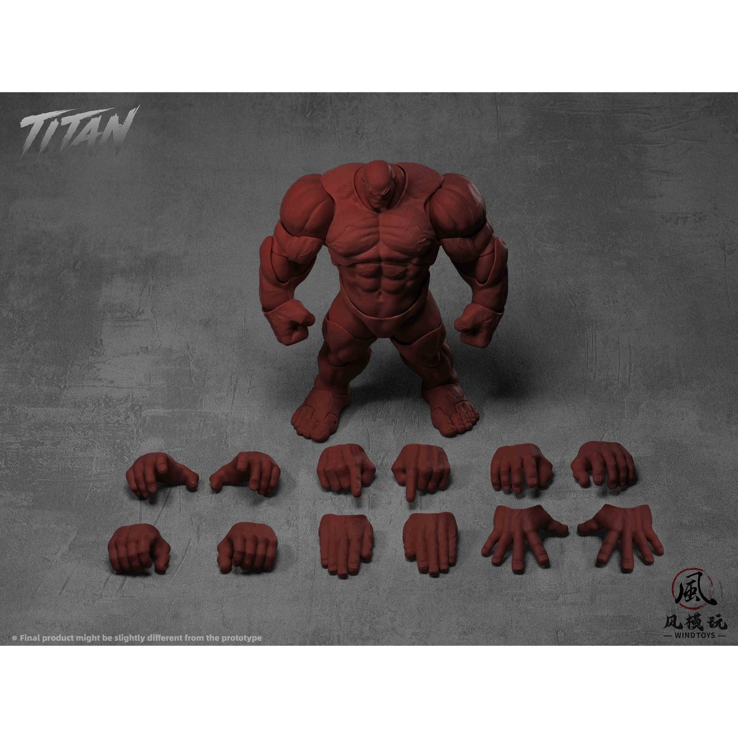 WIND TOYS 1/12スケール 可動フィギュア素体 タイタン FMW011 レッド