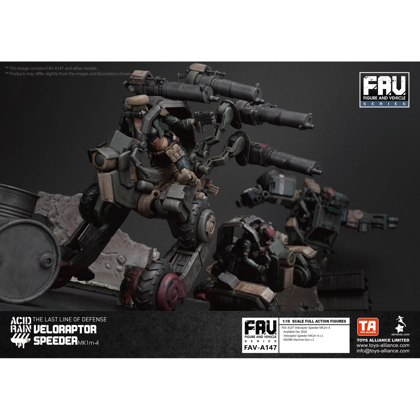 TOYS ALLIANCE LIMITED アシッドレイン 1/18スケール FAV-A147 ヴェロラプトル・スピーダー MK1m-4