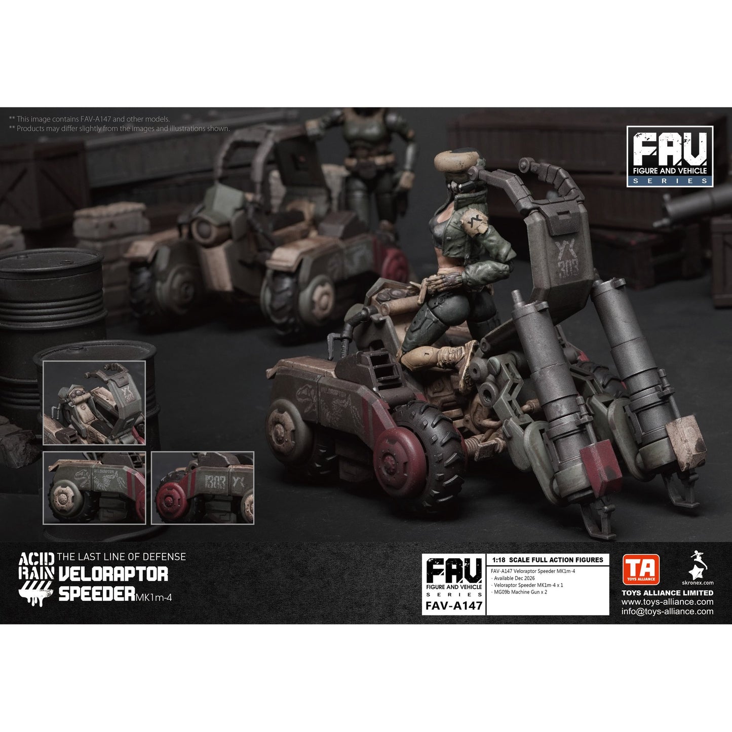 TOYS ALLIANCE LIMITED アシッドレイン 1/18スケール FAV-A147 ヴェロラプトル・スピーダー MK1m-4