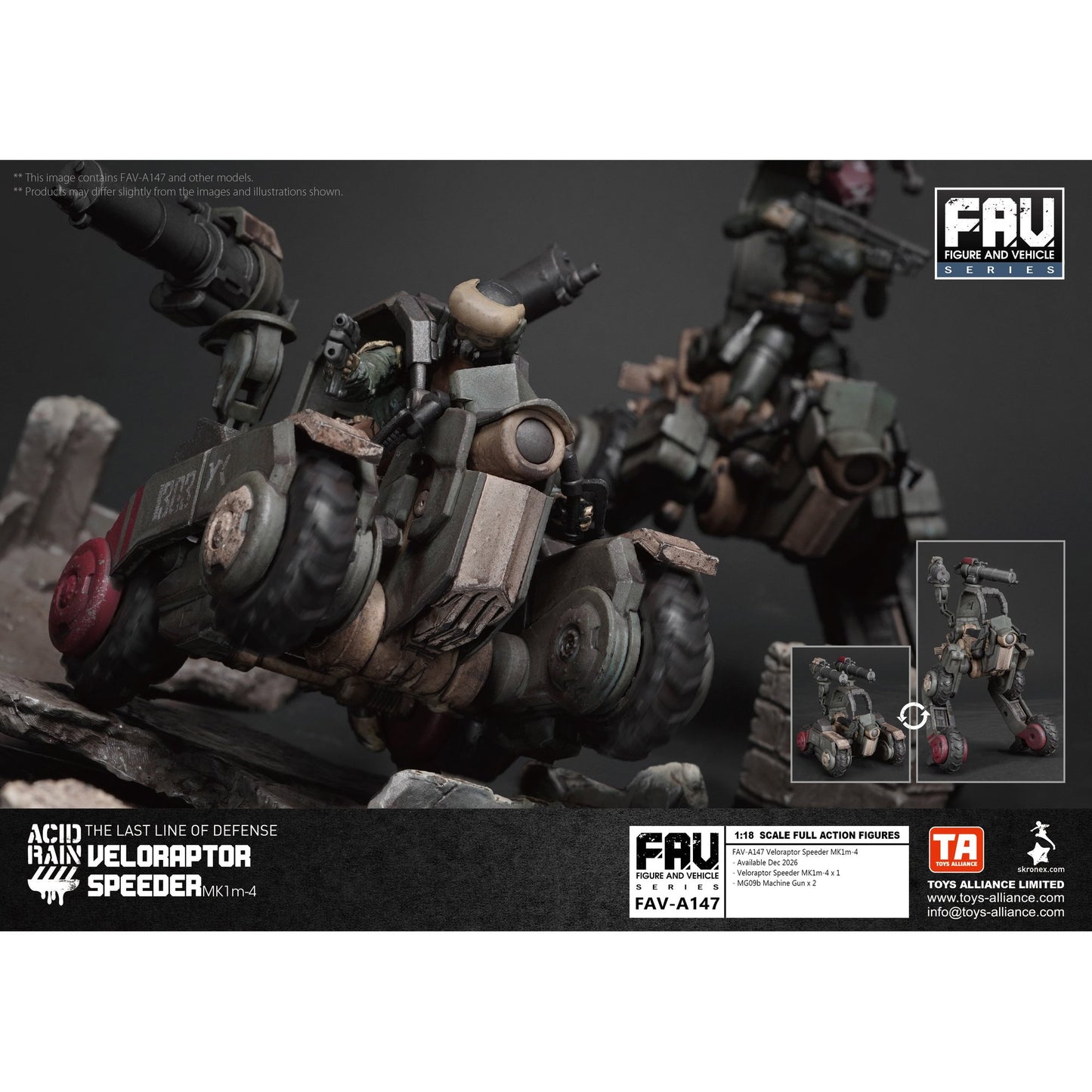 TOYS ALLIANCE LIMITED アシッドレイン 1/18スケール FAV-A147 ヴェロラプトル・スピーダー MK1m-4