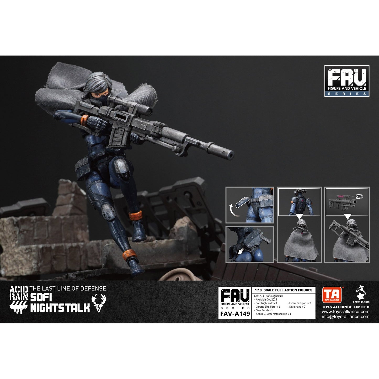 TOYS ALLIANCE LIMITED アシッドレイン 1/18スケール FAV-A149 ソフィ、ナイトストーカー