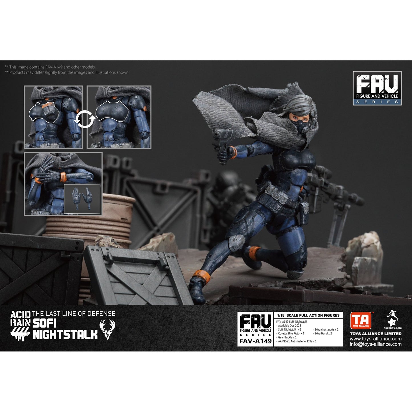 TOYS ALLIANCE LIMITED アシッドレイン 1/18スケール FAV-A149 ソフィ、ナイトストーカー