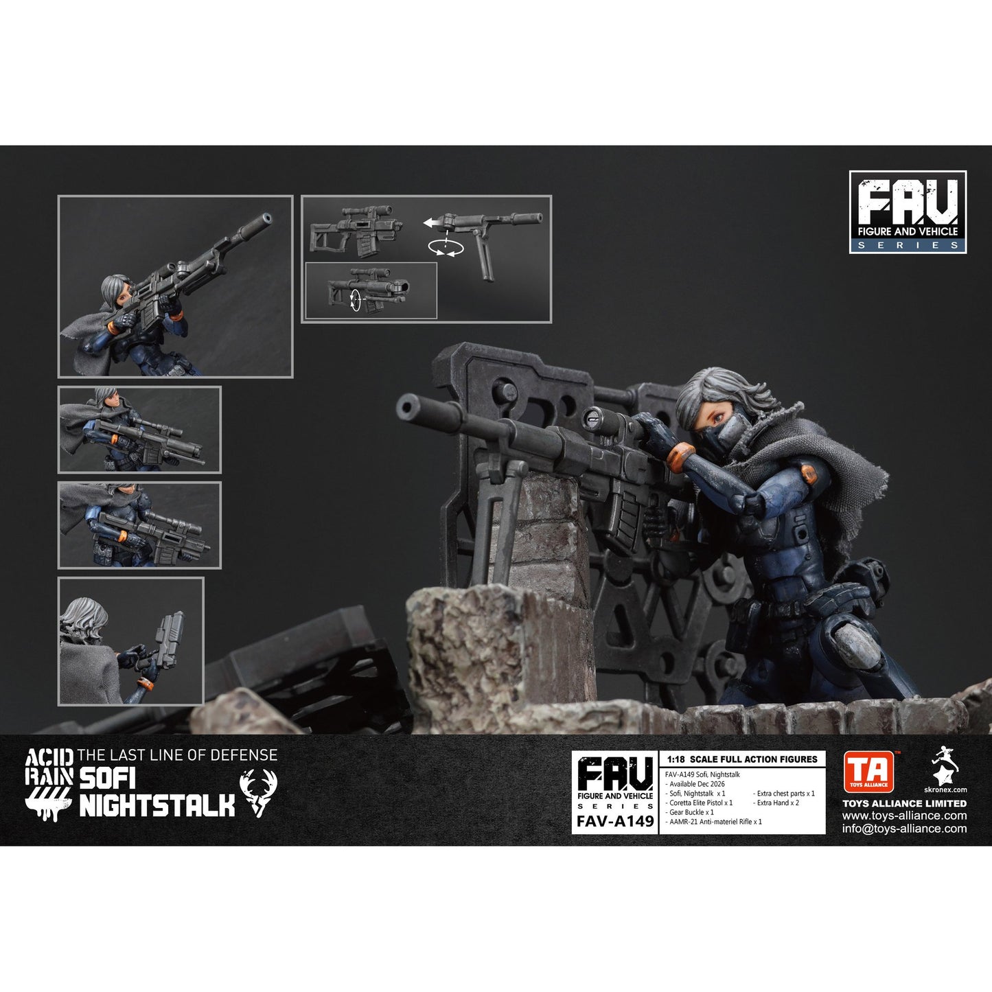 TOYS ALLIANCE LIMITED アシッドレイン 1/18スケール FAV-A149 ソフィ、ナイトストーカー