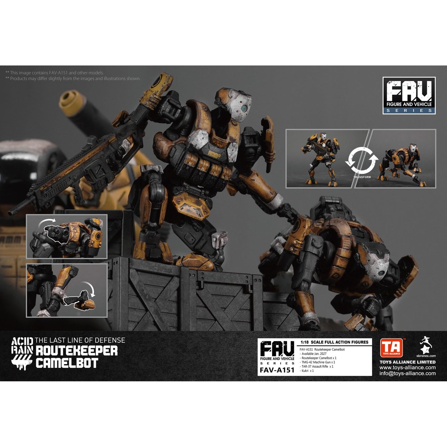 TOYS ALLIANCE LIMITED アシッドレイン 1/18スケール FAV-A151 ルートキーパー・キャメルボット