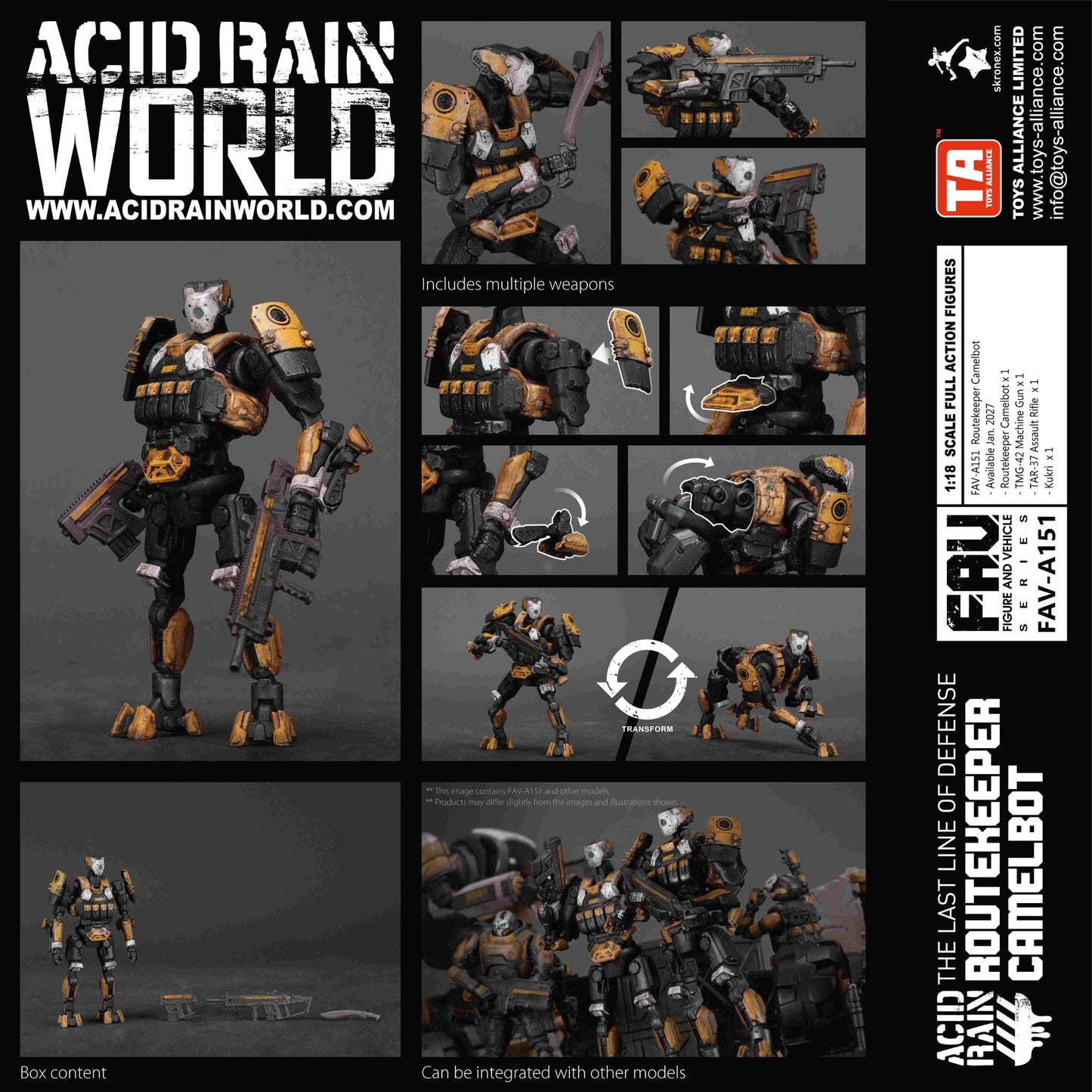 TOYS ALLIANCE LIMITED アシッドレイン 1/18スケール FAV-A151 ルートキーパー・キャメルボット
