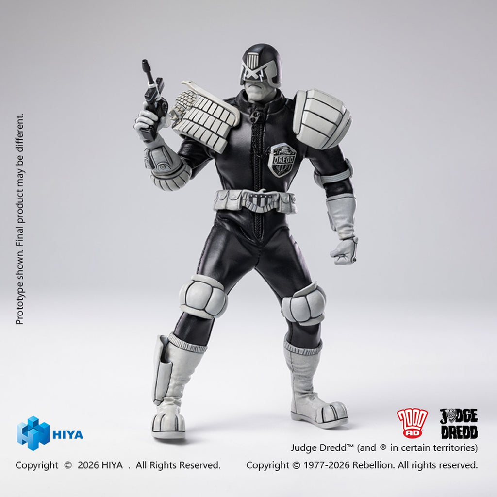 エクスクイジット スーパー 『2000 AD』 ジャッジ・ドレッド 1/12 アクションフィギュア ブラック＆ホワイト Ver.