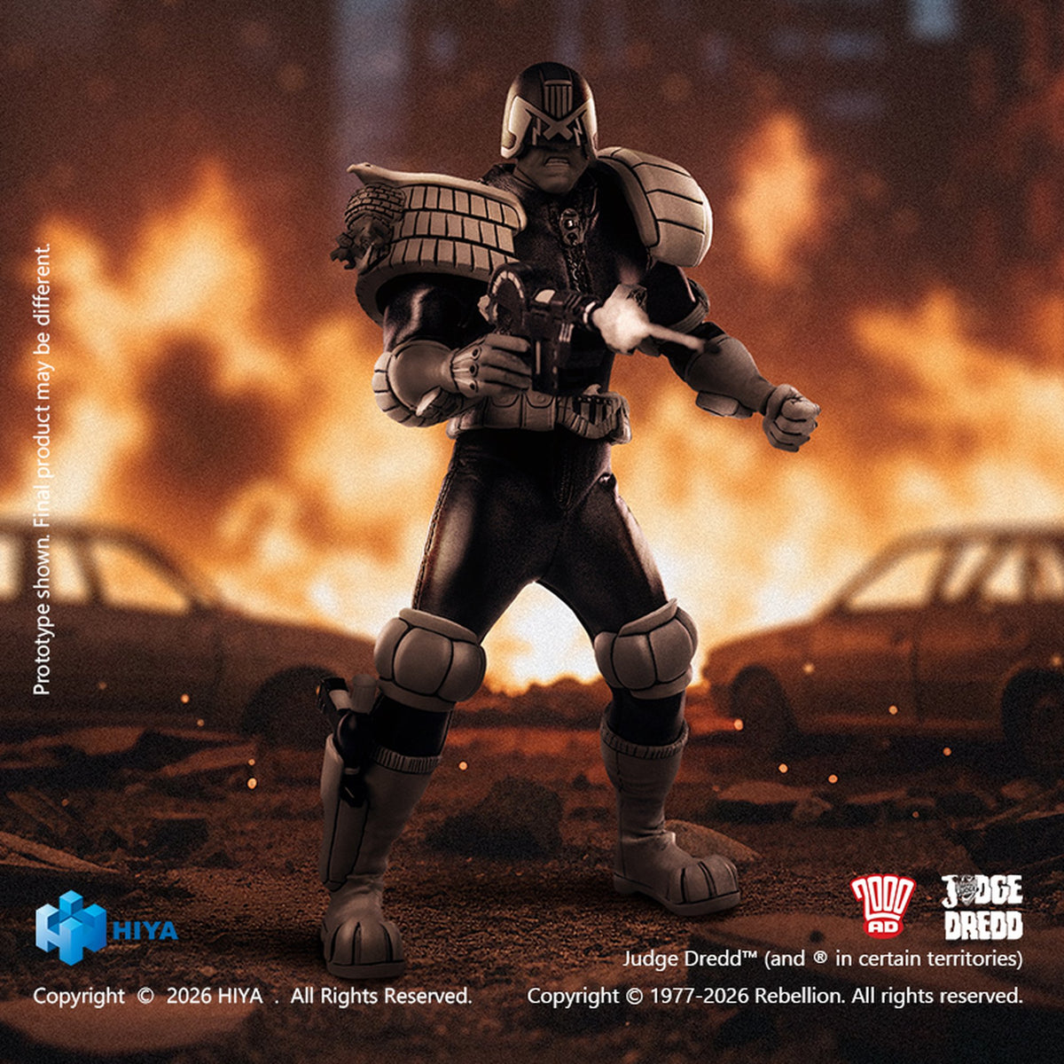 エクスクイジット スーパー 『2000 AD』 ジャッジ・ドレッド 1/12 アクションフィギュア ブラック＆ホワイト Ver.