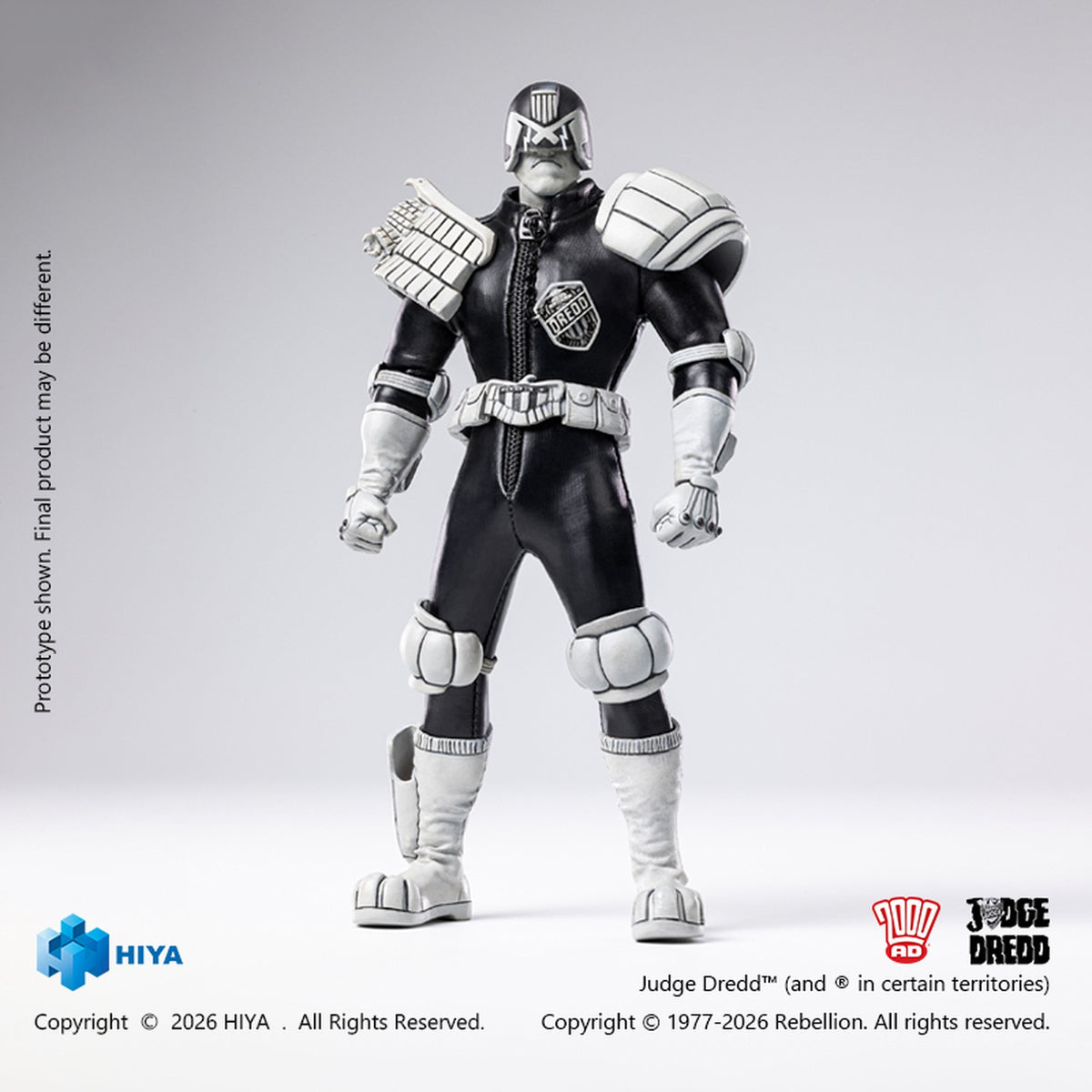 エクスクイジット スーパー 『2000 AD』 ジャッジ・ドレッド 1/12 アクションフィギュア ブラック＆ホワイト Ver.