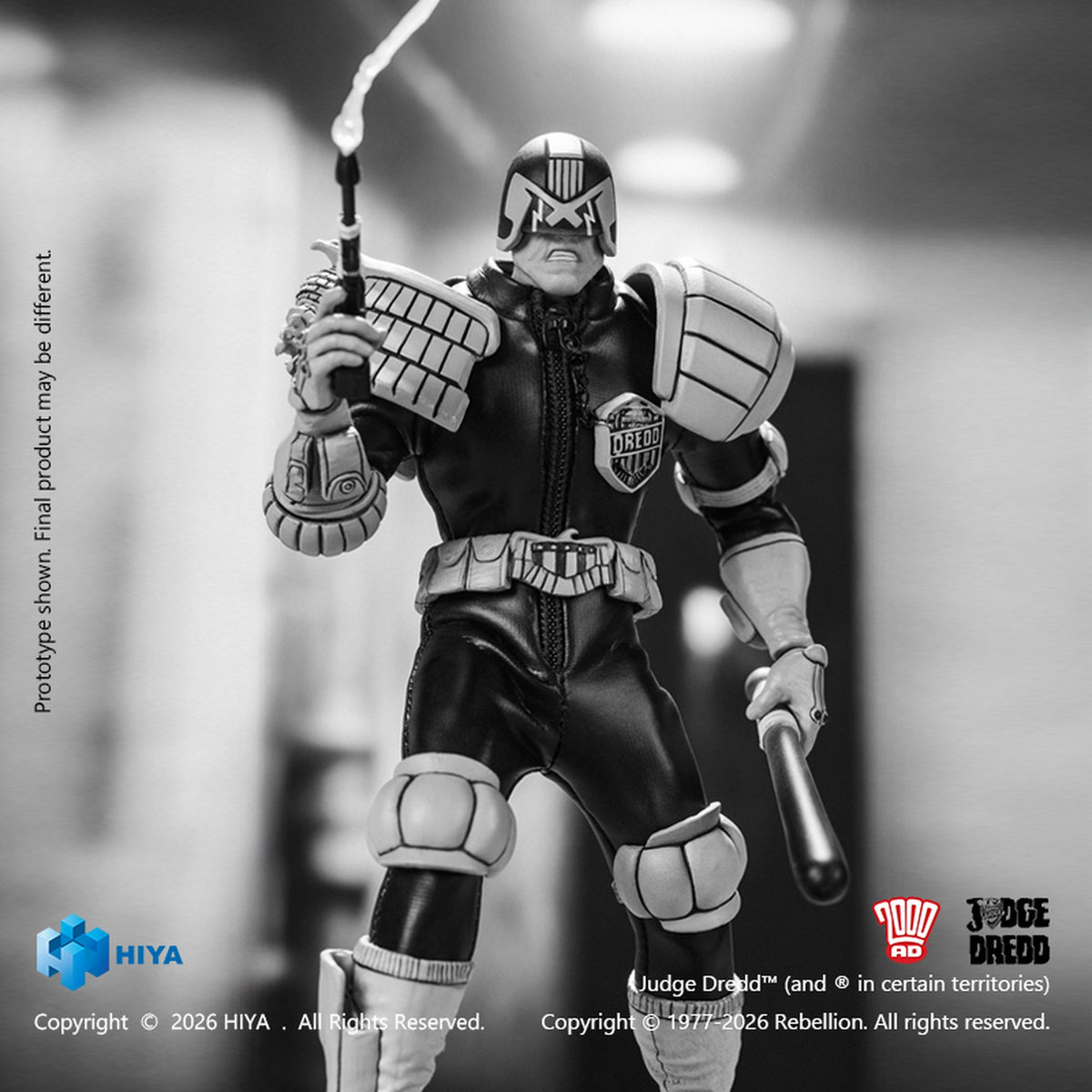 エクスクイジット スーパー 『2000 AD』 ジャッジ・ドレッド 1/12 アクションフィギュア ブラック＆ホワイト Ver.