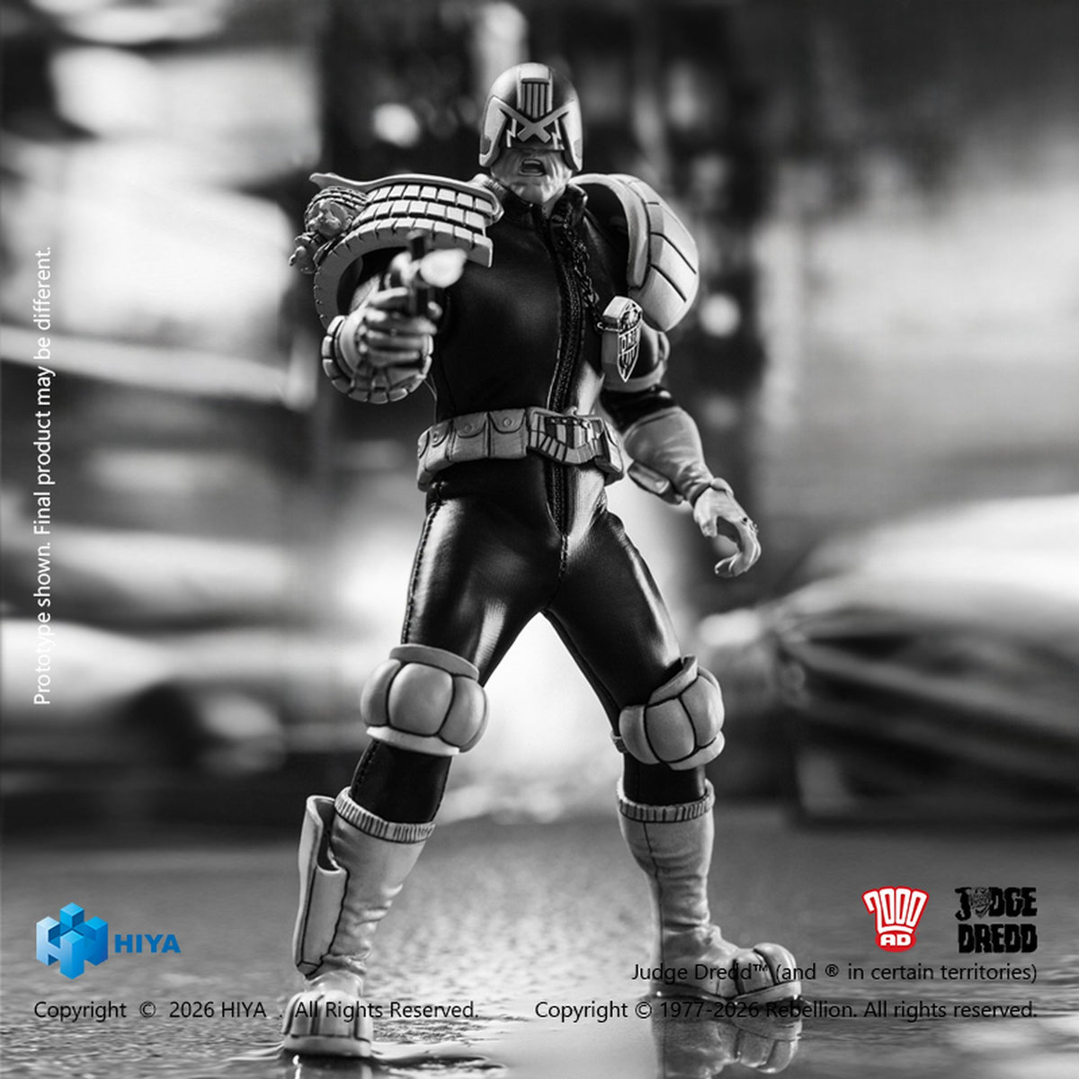 エクスクイジット スーパー 『2000 AD』 ジャッジ・ドレッド 1/12 アクションフィギュア ブラック＆ホワイト Ver.