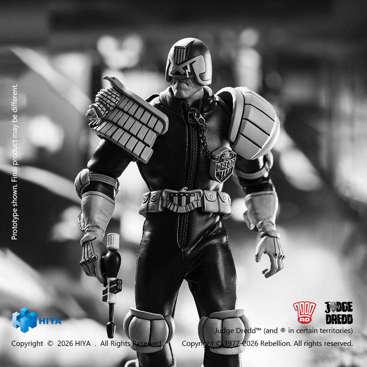 エクスクイジット スーパー 『2000 AD』 ジャッジ・ドレッド 1/12 アクションフィギュア ブラック＆ホワイト Ver.