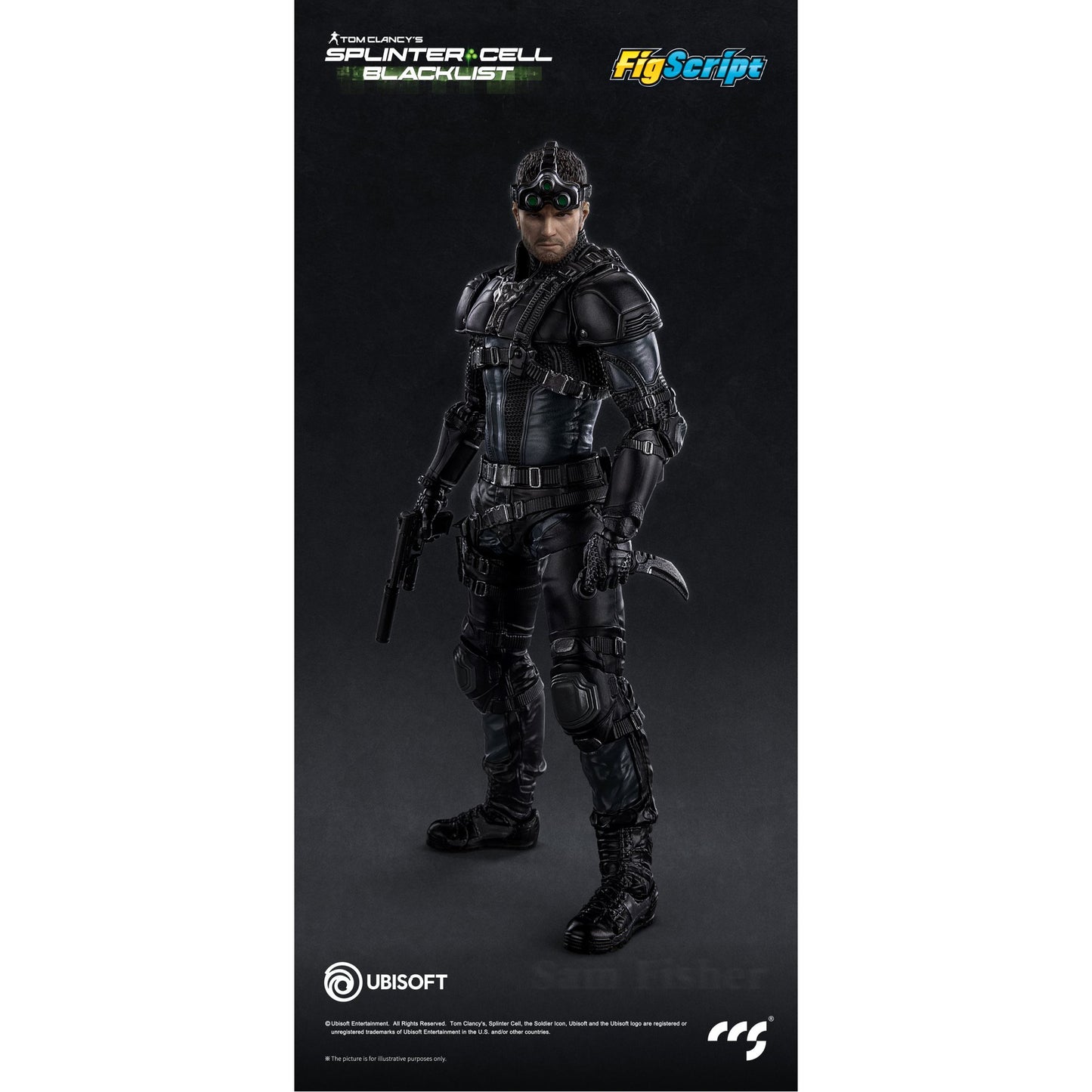 CCSTOYS FigScriptシリーズ Splinter Cell(『スプリンターセル』) Sam Fisher(サム・フィッシャー) 1/12スケール可動フィギュア