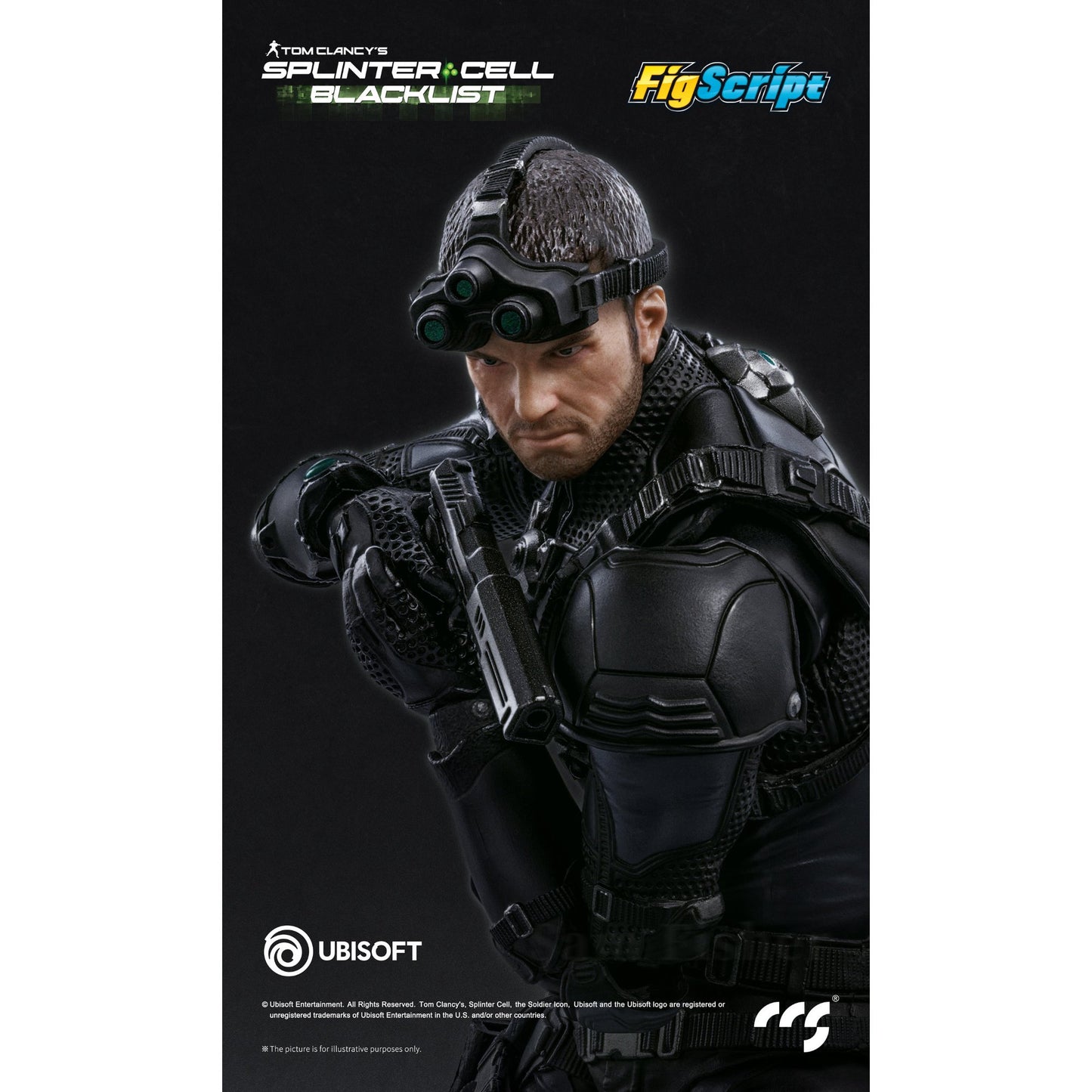CCSTOYS FigScriptシリーズ Splinter Cell(『スプリンターセル』) Sam Fisher(サム・フィッシャー) 1/12スケール可動フィギュア