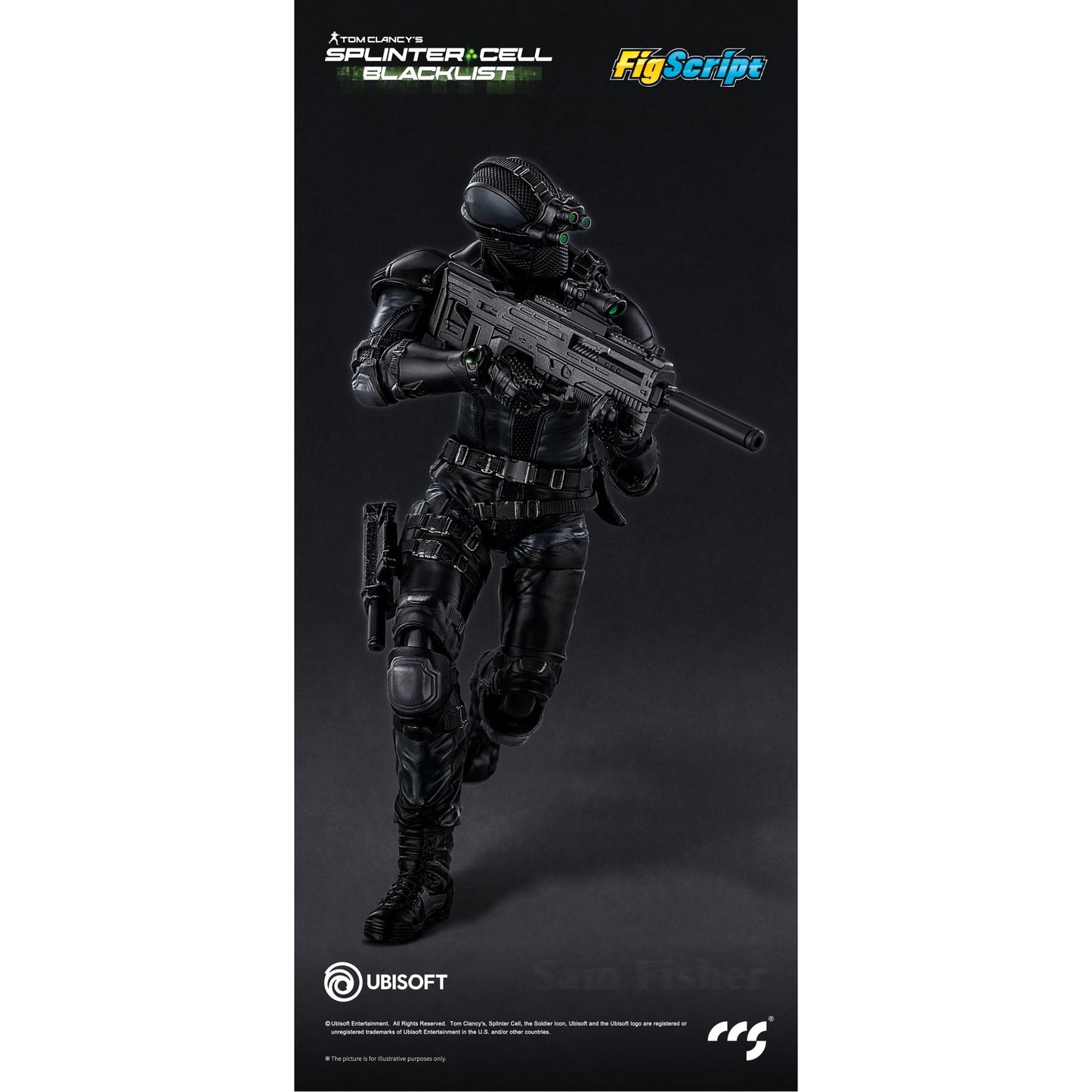 CCSTOYS FigScriptシリーズ Splinter Cell(『スプリンターセル』) Sam Fisher(サム・フィッシャー) 1/12スケール可動フィギュア