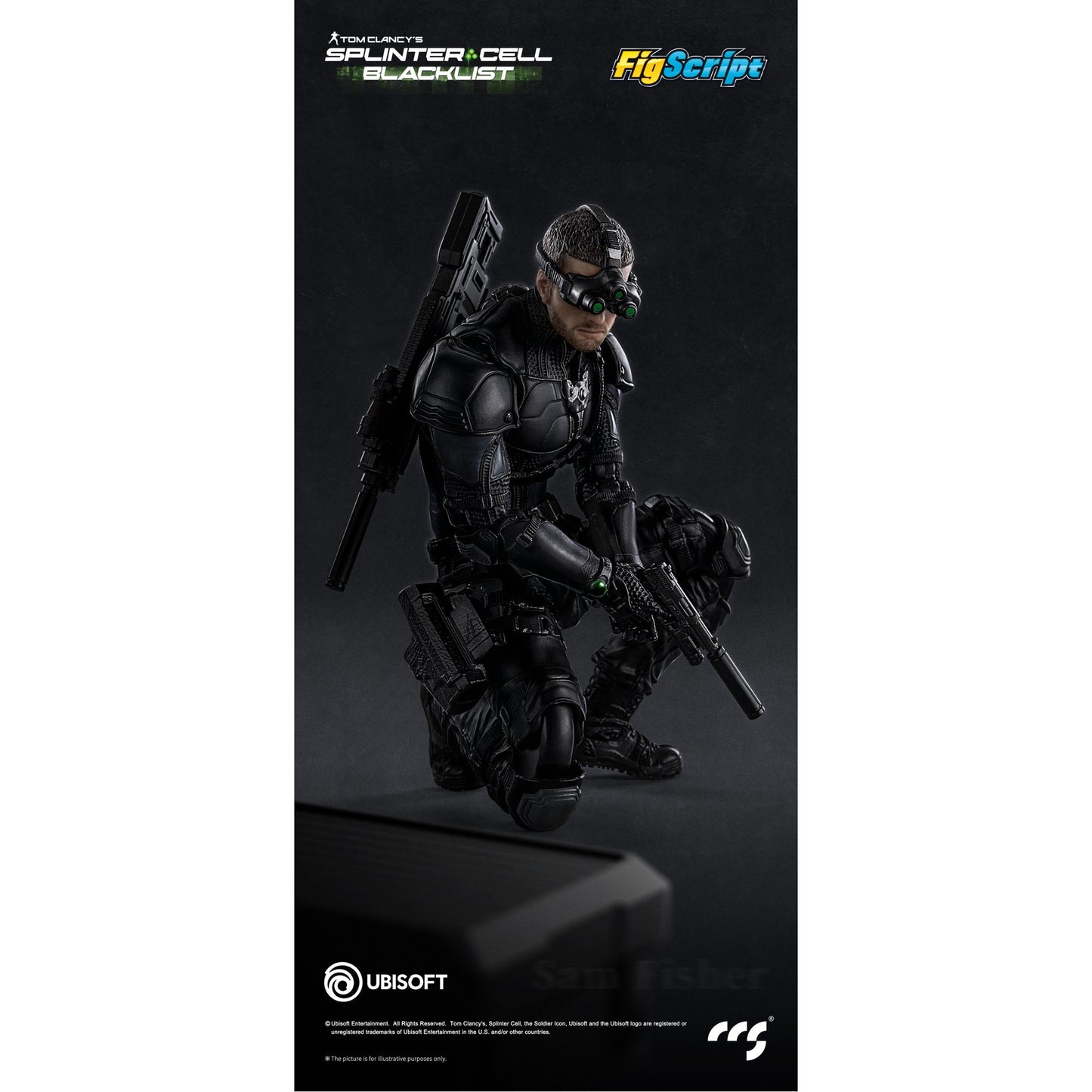 CCSTOYS FigScriptシリーズ Splinter Cell(『スプリンターセル』) Sam Fisher(サム・フィッシャー) 1/12スケール可動フィギュア